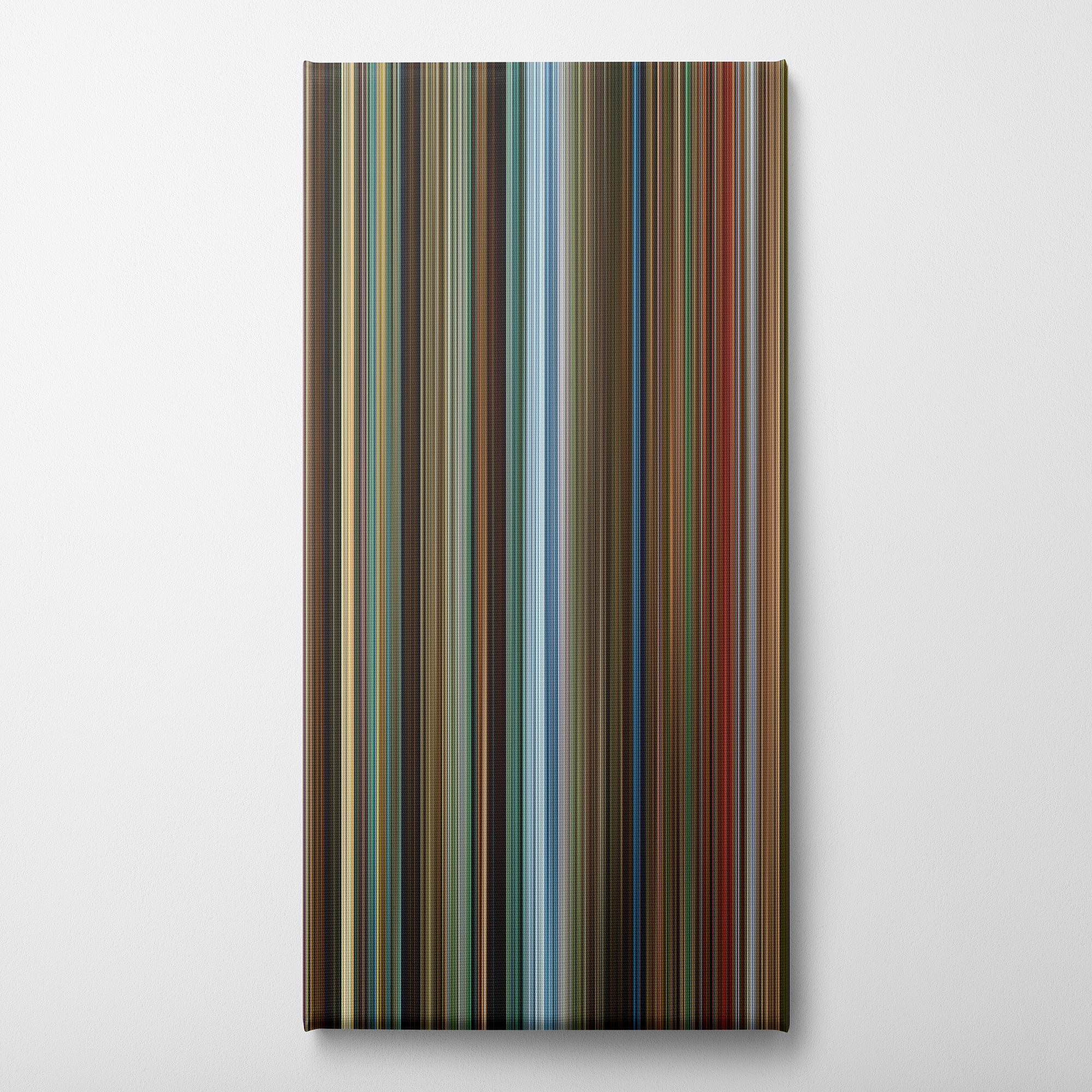 Black Widow (2021) CineSpectrum Color Spectrum Canvas Print - Vertical on Wall