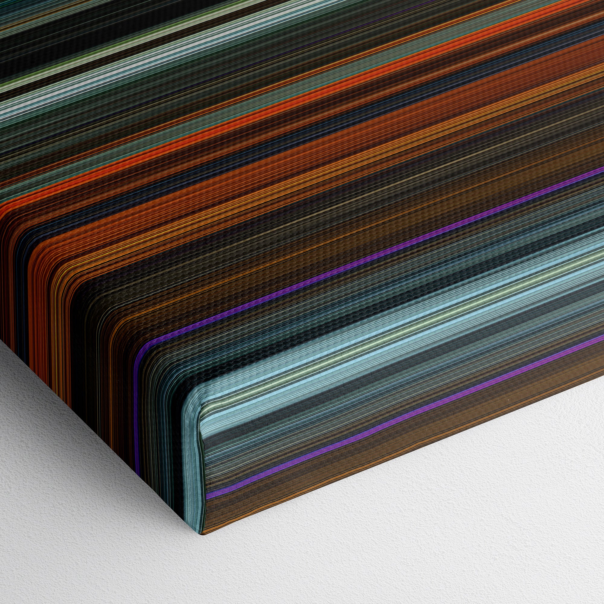 Blade Runner 2049 (2017) CineSpectrum Color Spectrum Canvas Print - Close Up of Bottom of Print