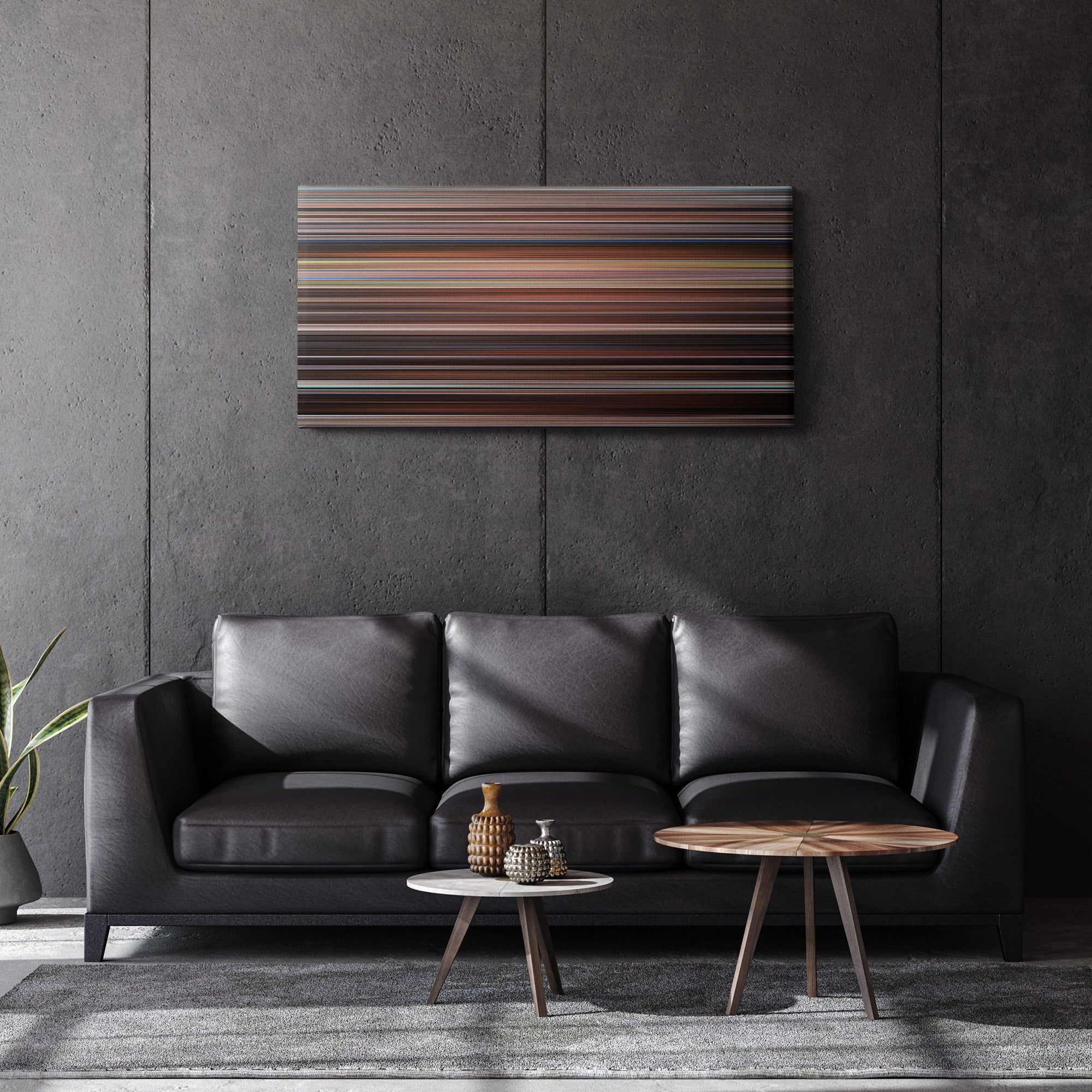 Blue is the Warmest Color (2013) CineSpectrum Color Spectrum Canvas Print - Hanging Horizontal on Wall in Room