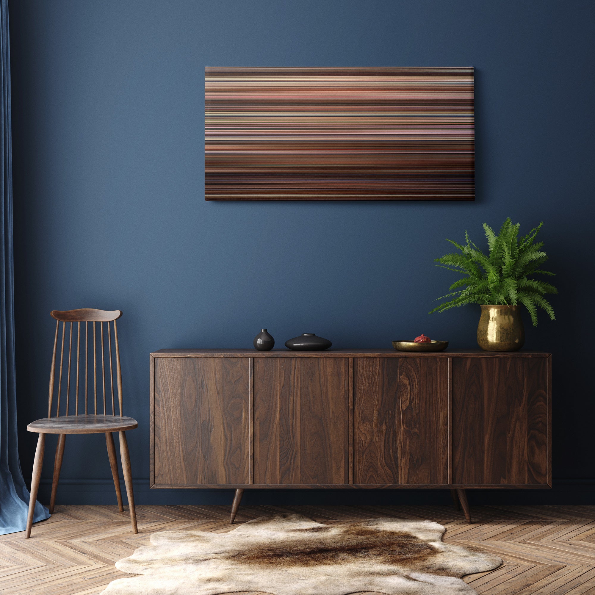 Bridget Jones's Diary (2001) CineSpectrum Color Spectrum Canvas Print - Hanging Horizontal on Wall in Room