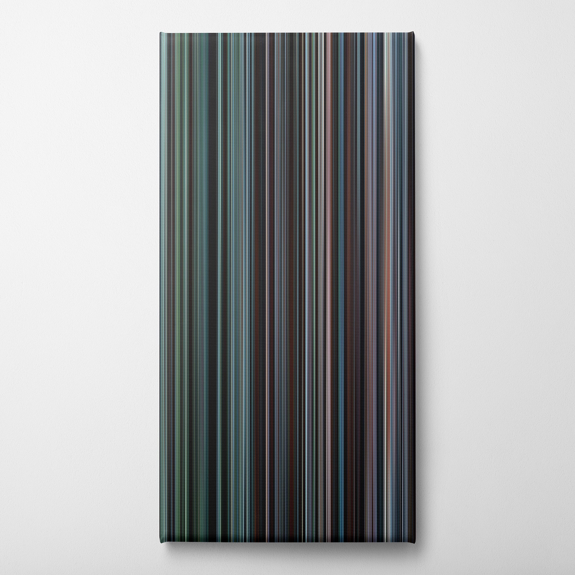 Brokeback Mountain (2005) CineSpectrum Color Spectrum Canvas Print - Vertical on Wall
