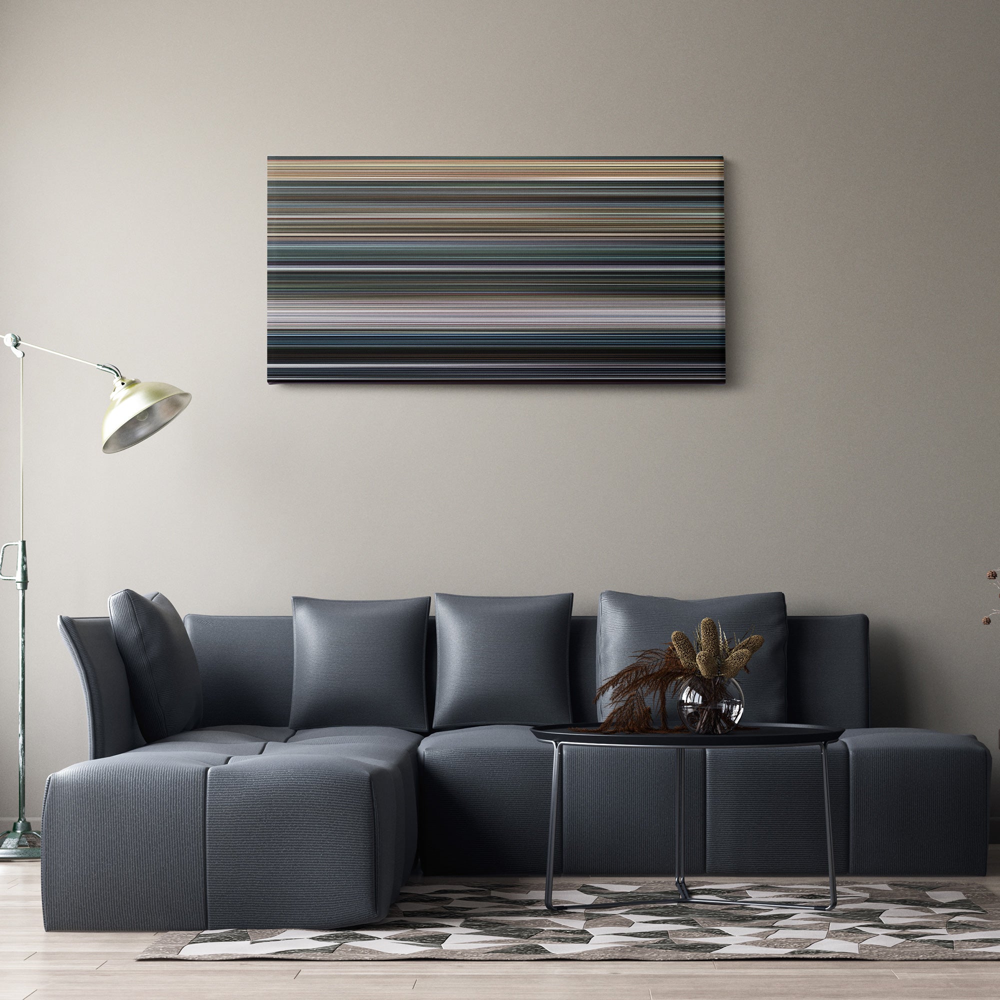 Captain America - Civil War (2016) CineSpectrum Color Spectrum Canvas Print - Hanging Horizontal on Wall in Room
