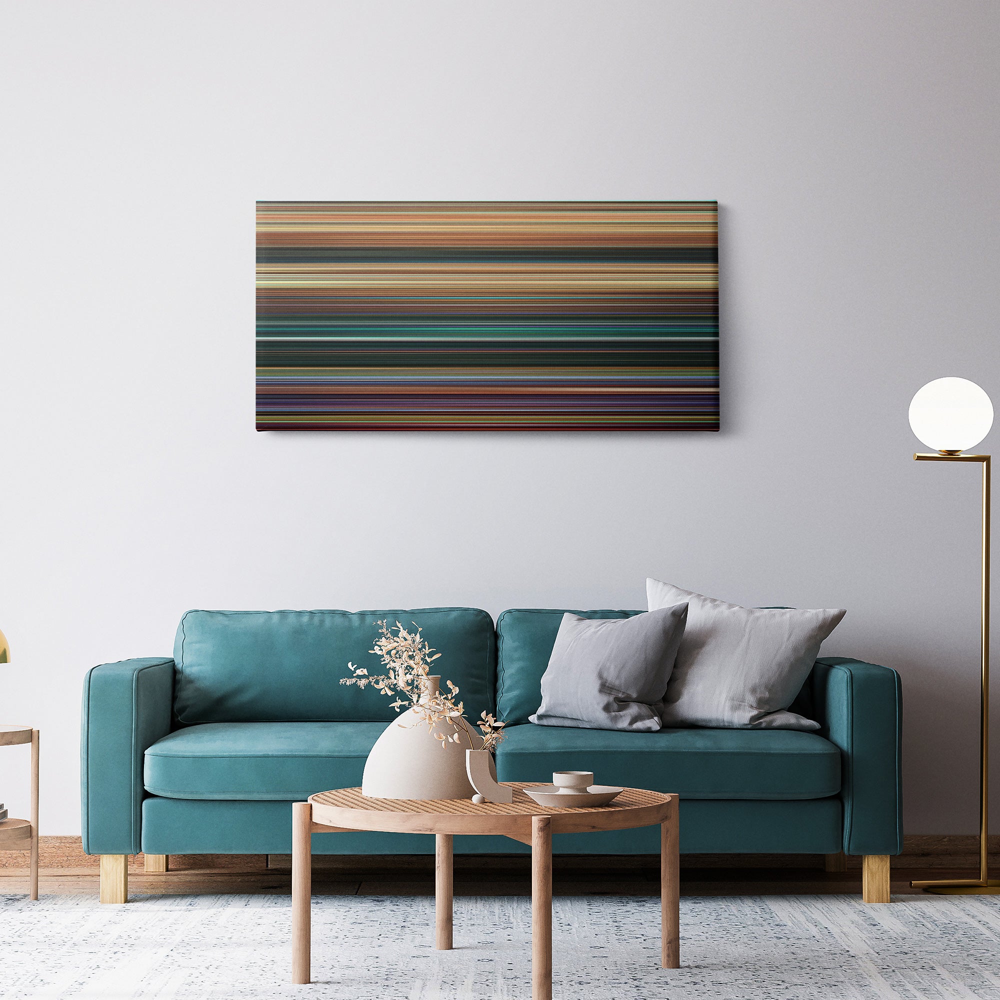 Chicken Little (2005) CineSpectrum Color Spectrum Canvas Print - Hanging Horizontal on Wall in Room
