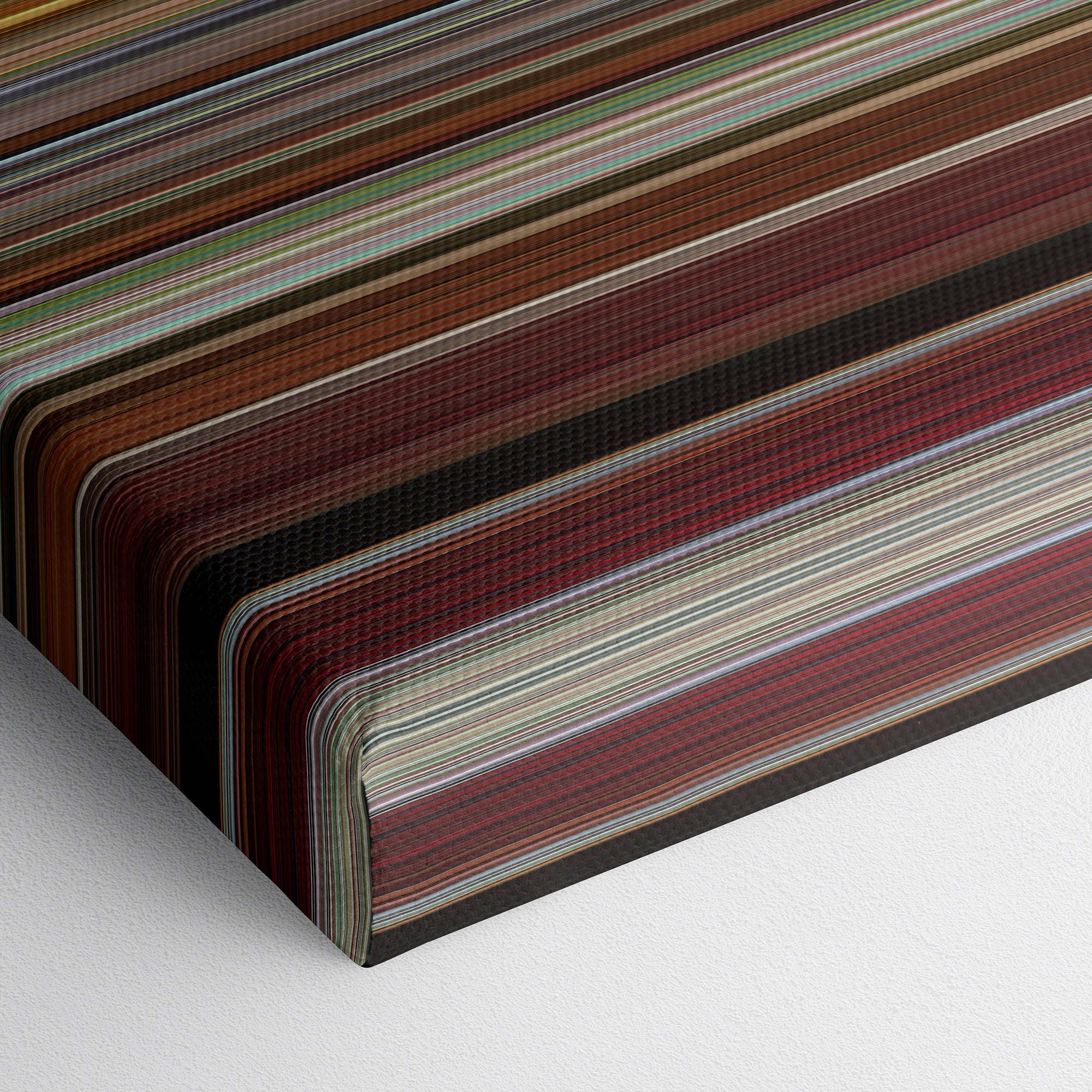 Coda (2021) CineSpectrum Color Spectrum Canvas Print - Close Up of Bottom of Print
