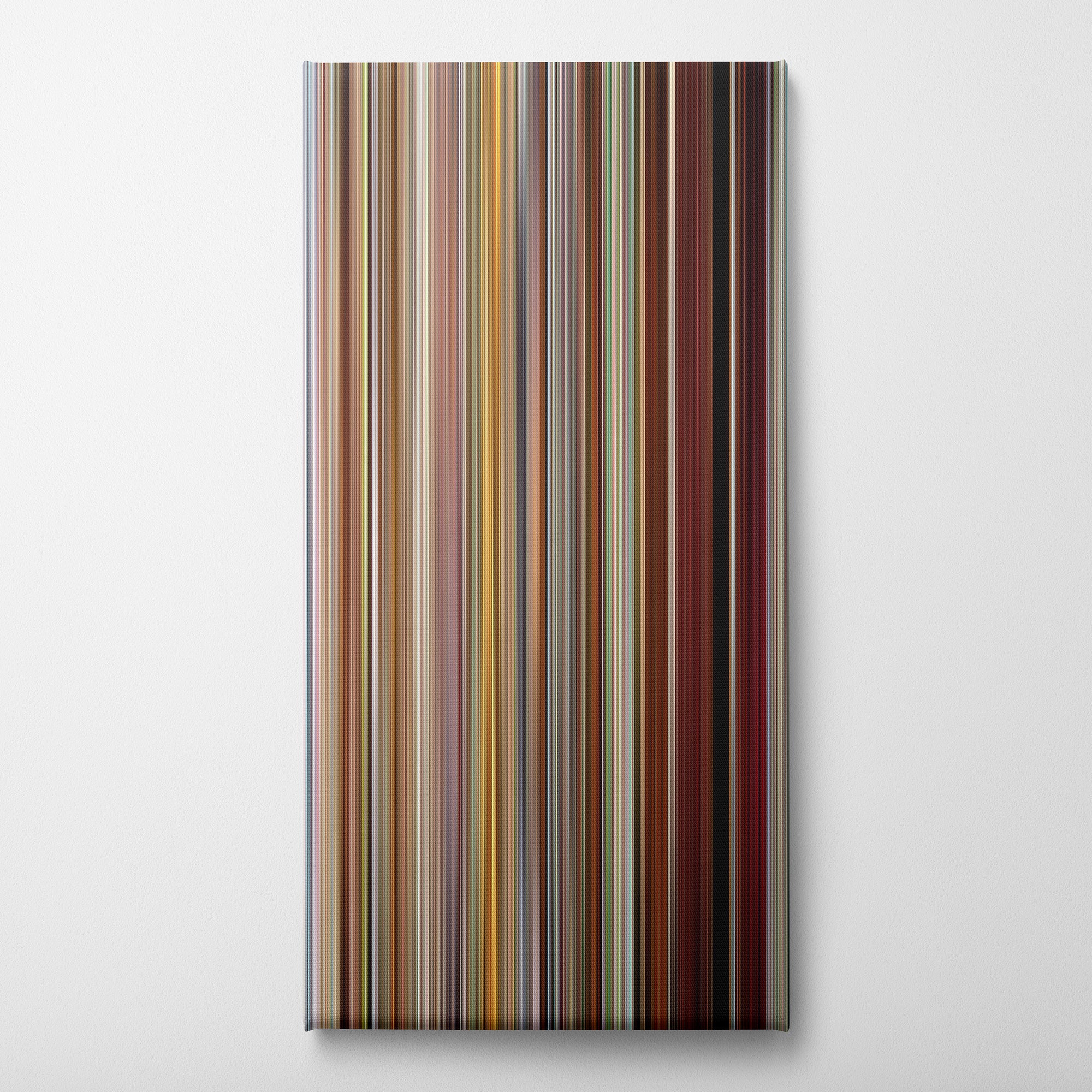 Coda (2021) CineSpectrum Color Spectrum Canvas Print - Vertical on Wall