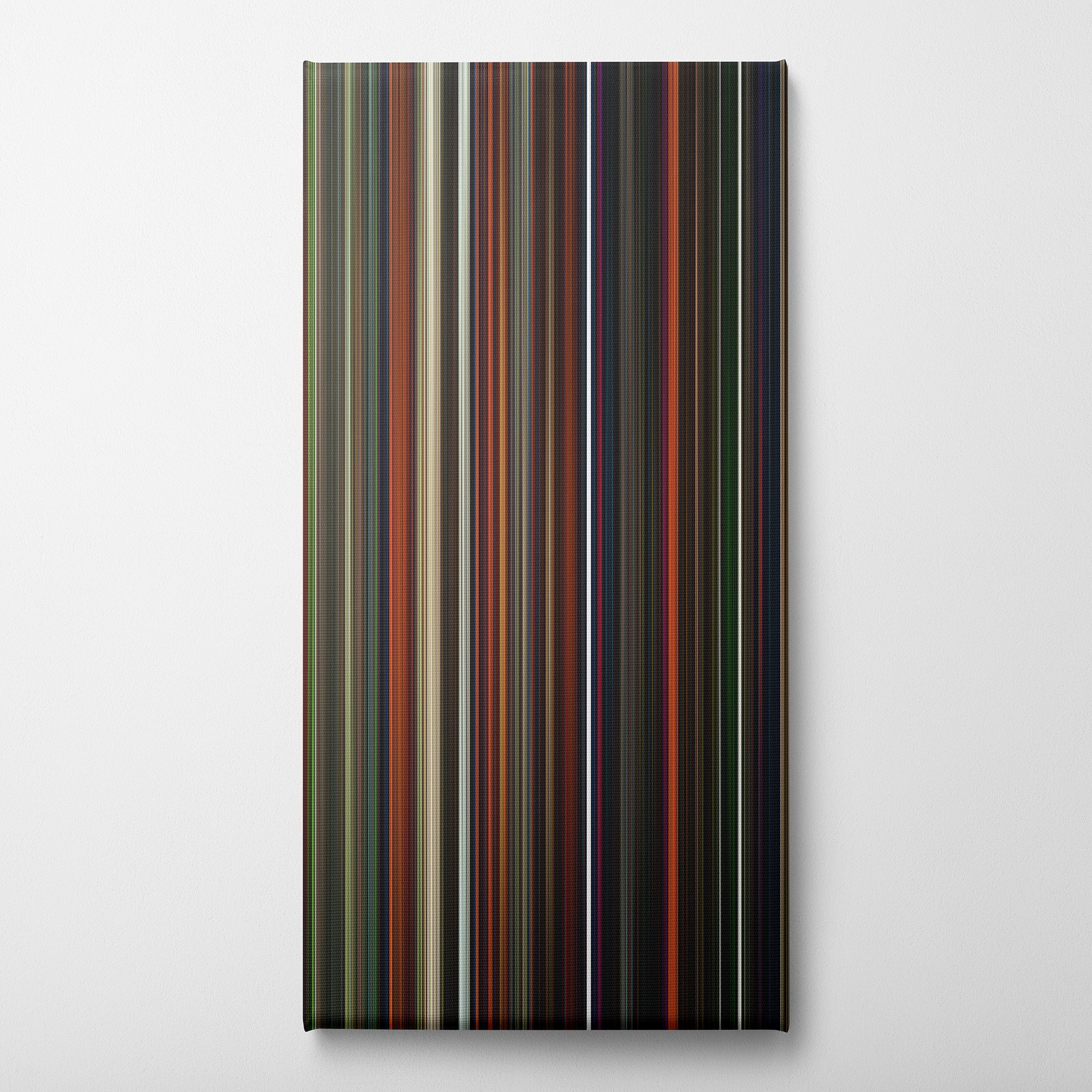 Coraline (2009) CineSpectrum Color Spectrum Canvas Print - Vertical on Wall