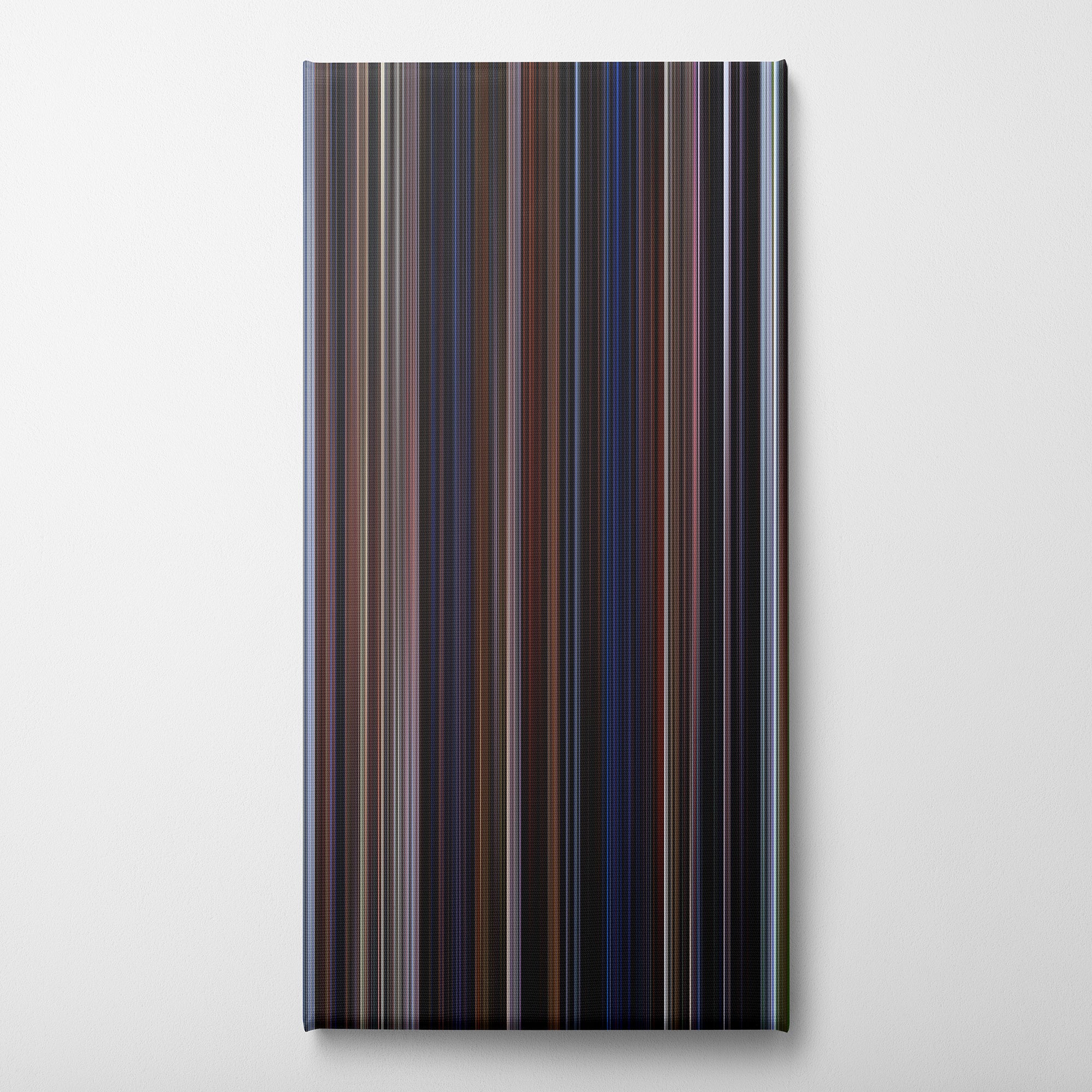 Crash (1996) CineSpectrum Color Spectrum Canvas Print - Vertical on Wall