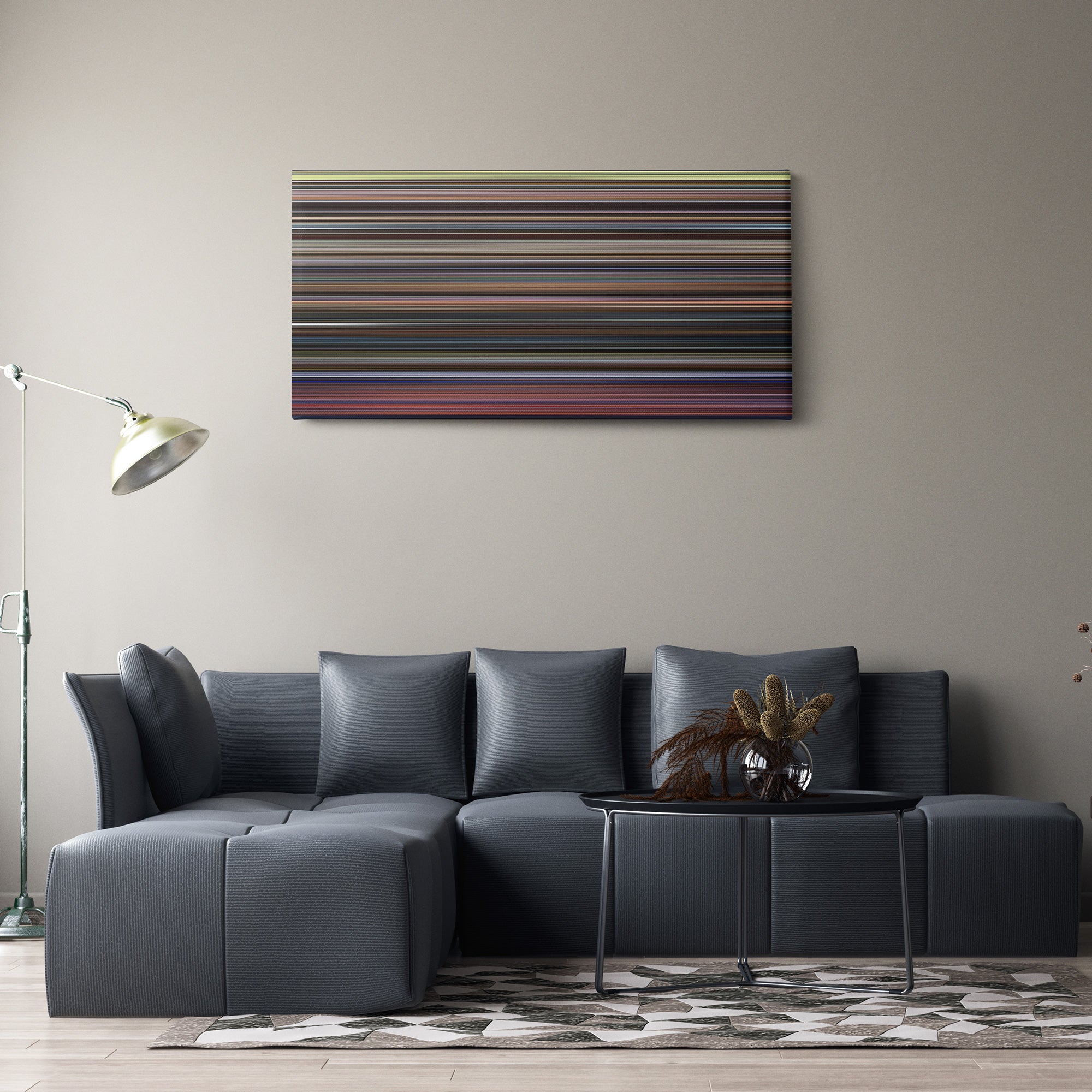 Creed (2015) CineSpectrum Color Spectrum Canvas Print - Hanging Horizontal on Wall in Room