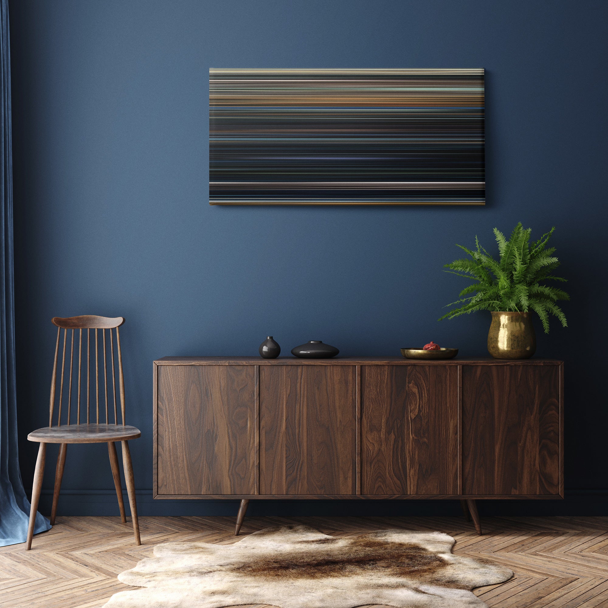 Curse of Chucky (2013) CineSpectrum Color Spectrum Canvas Print - Hanging Horizontal on Wall in Room