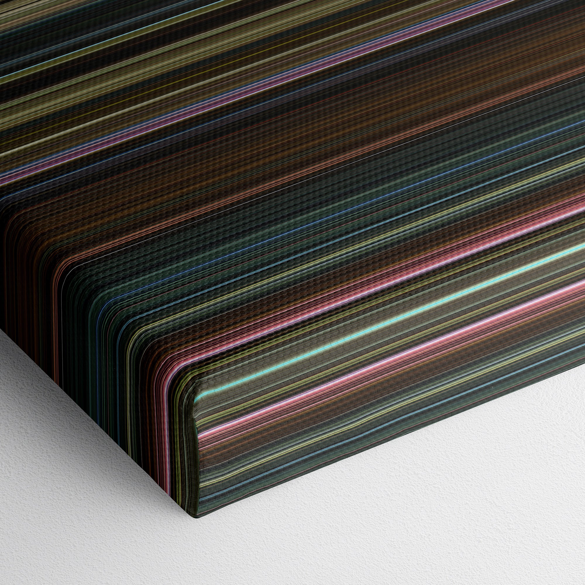 Dark Phoenix (2019) CineSpectrum Color Spectrum Canvas Print - Close Up of Bottom of Print