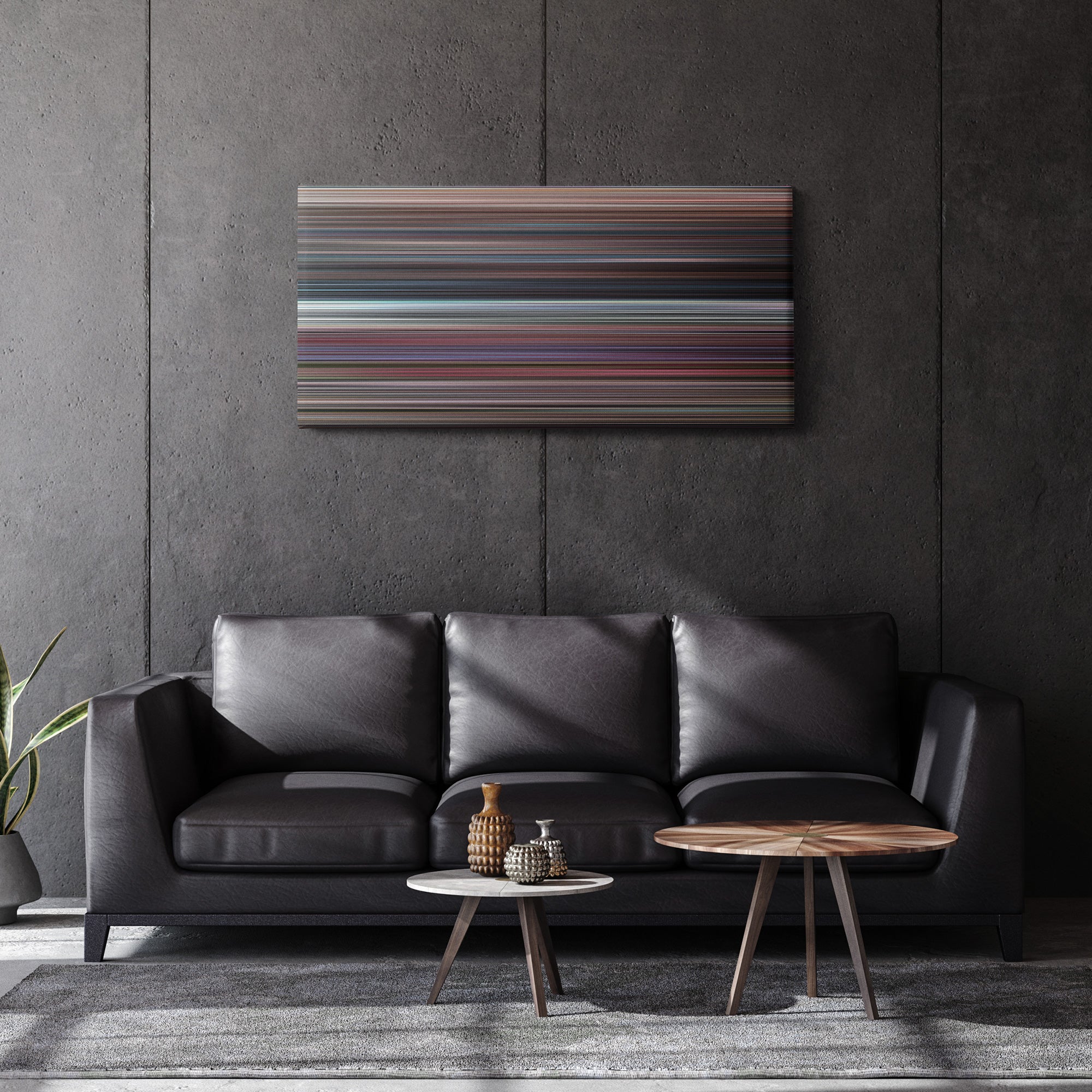 Death Proof (2007) CineSpectrum Color Spectrum Canvas Print - Hanging Horizontal on Wall in Room