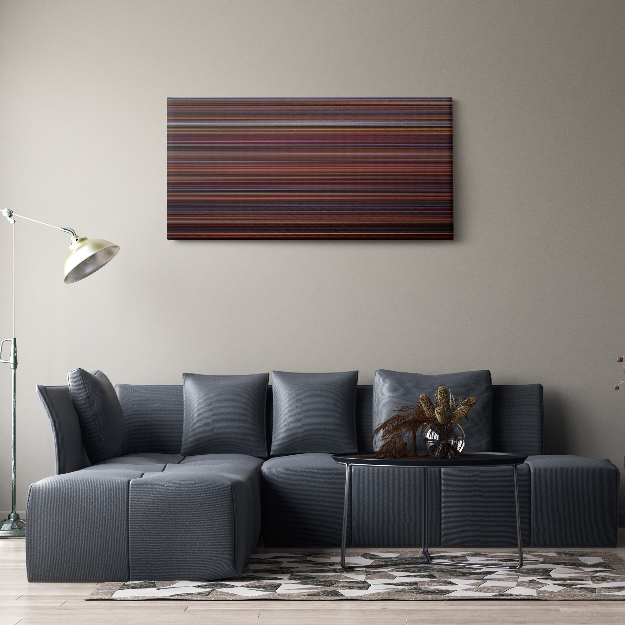 Die Hard 2 (1990) CineSpectrum Color Spectrum Canvas Print - Hanging Horizontal on Wall in Room