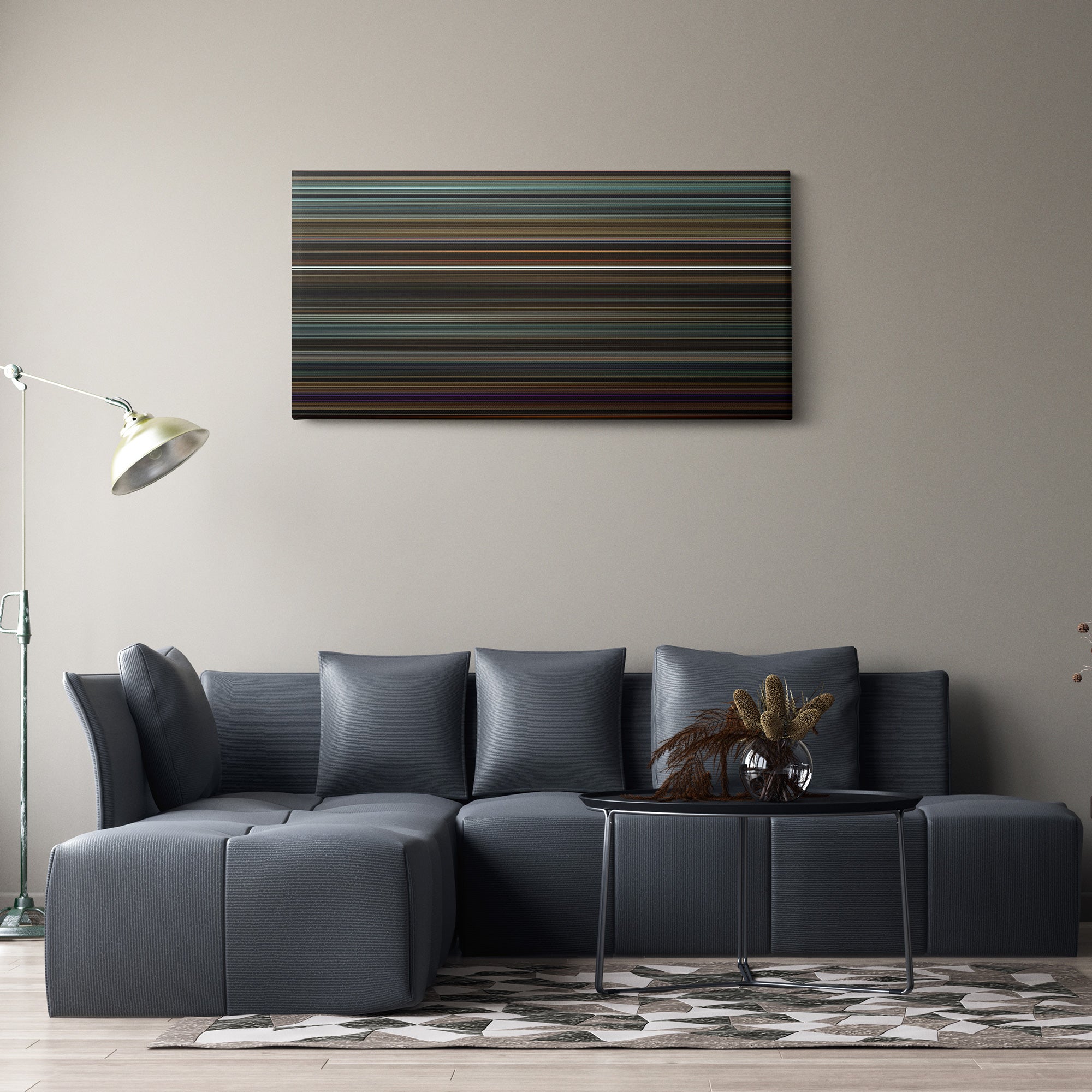 Doctor Strange (2016) CineSpectrum Color Spectrum Canvas Print - Hanging Horizontal on Wall in Room