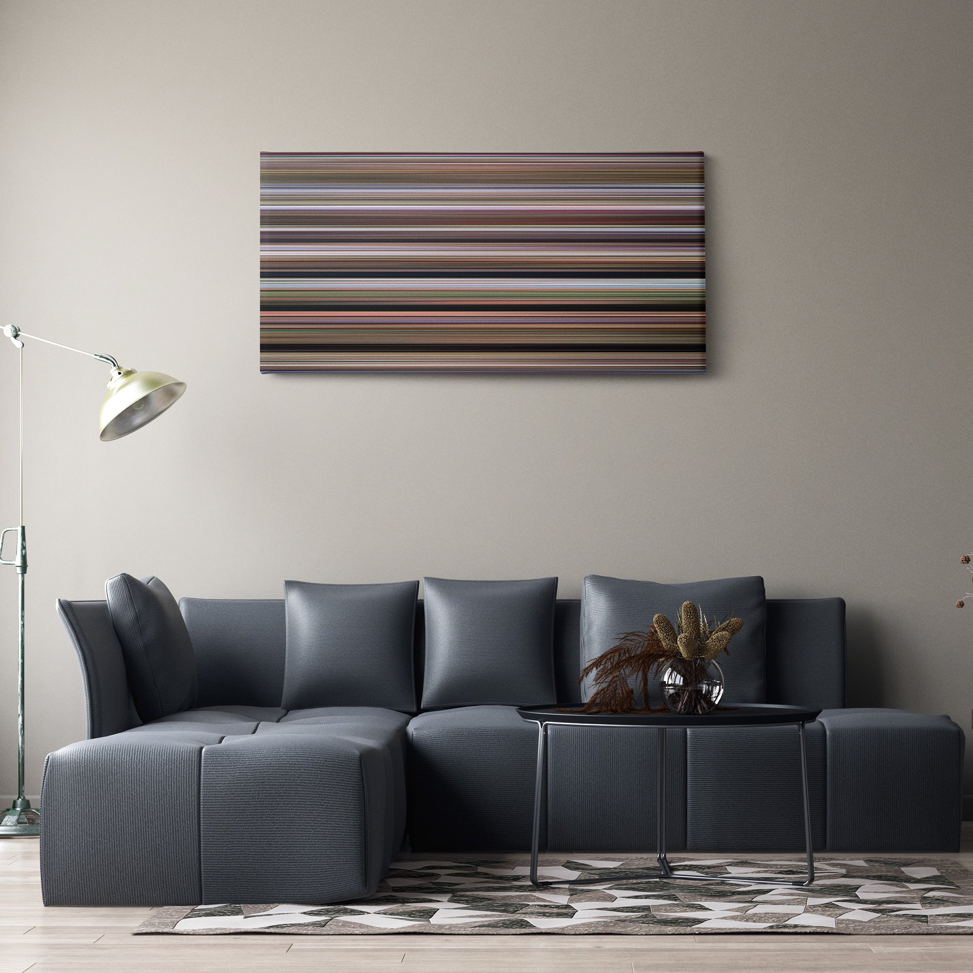 Dr No (1962) CineSpectrum Color Spectrum Canvas Print - Hanging Horizontal on Wall in Room