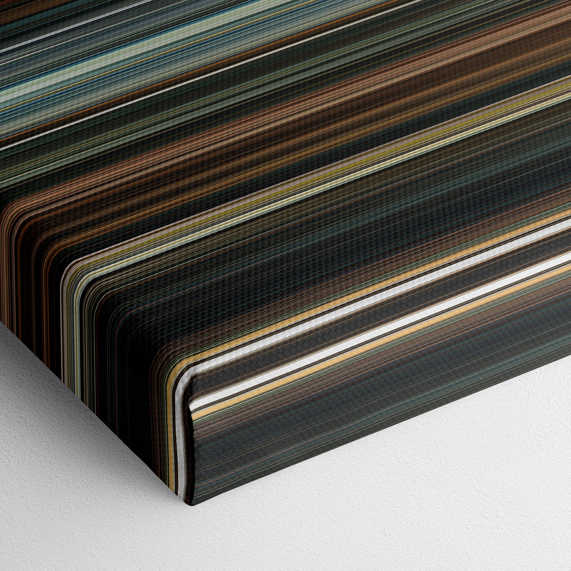 Drive (2011) CineSpectrum Color Spectrum Canvas Print - Close Up of Bottom of Print