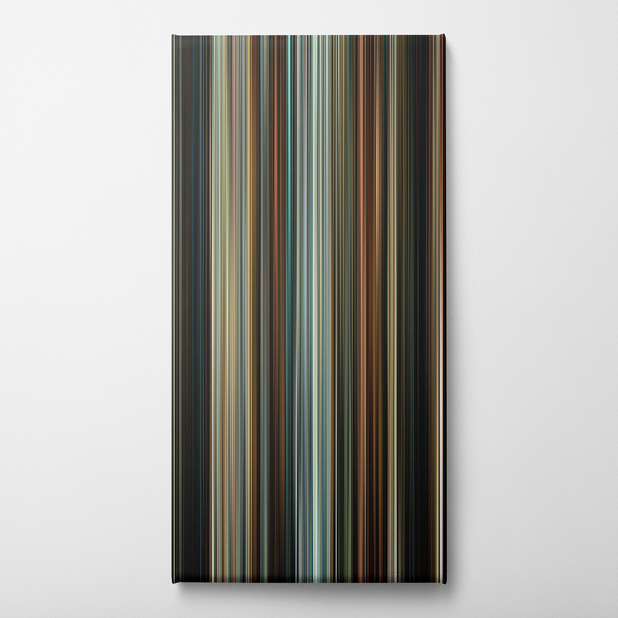 Drive (2011) CineSpectrum Color Spectrum Canvas Print - Vertical on Wall