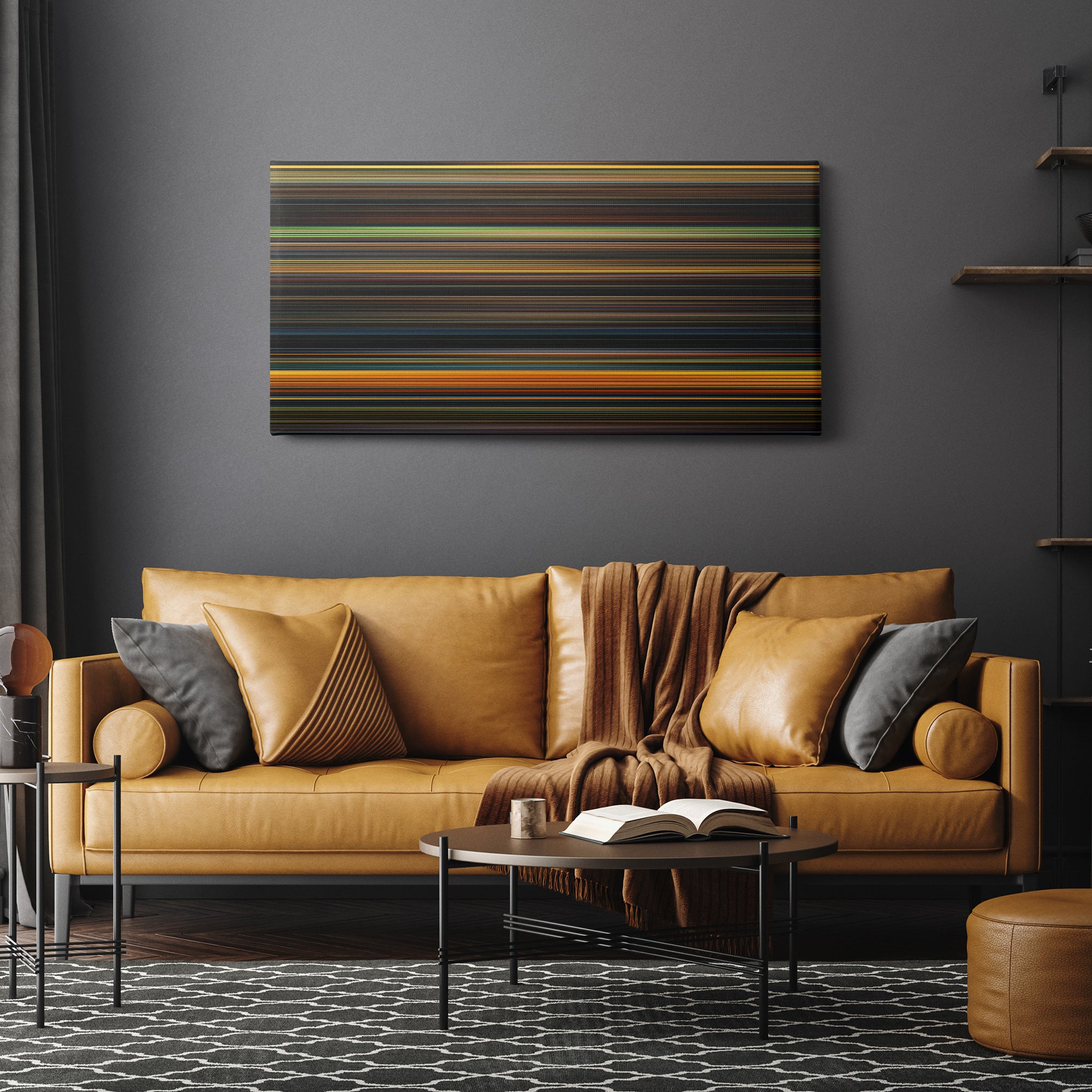 Dune (1984) CineSpectrum Color Spectrum Canvas Print - Hanging Horizontal on Wall in Room