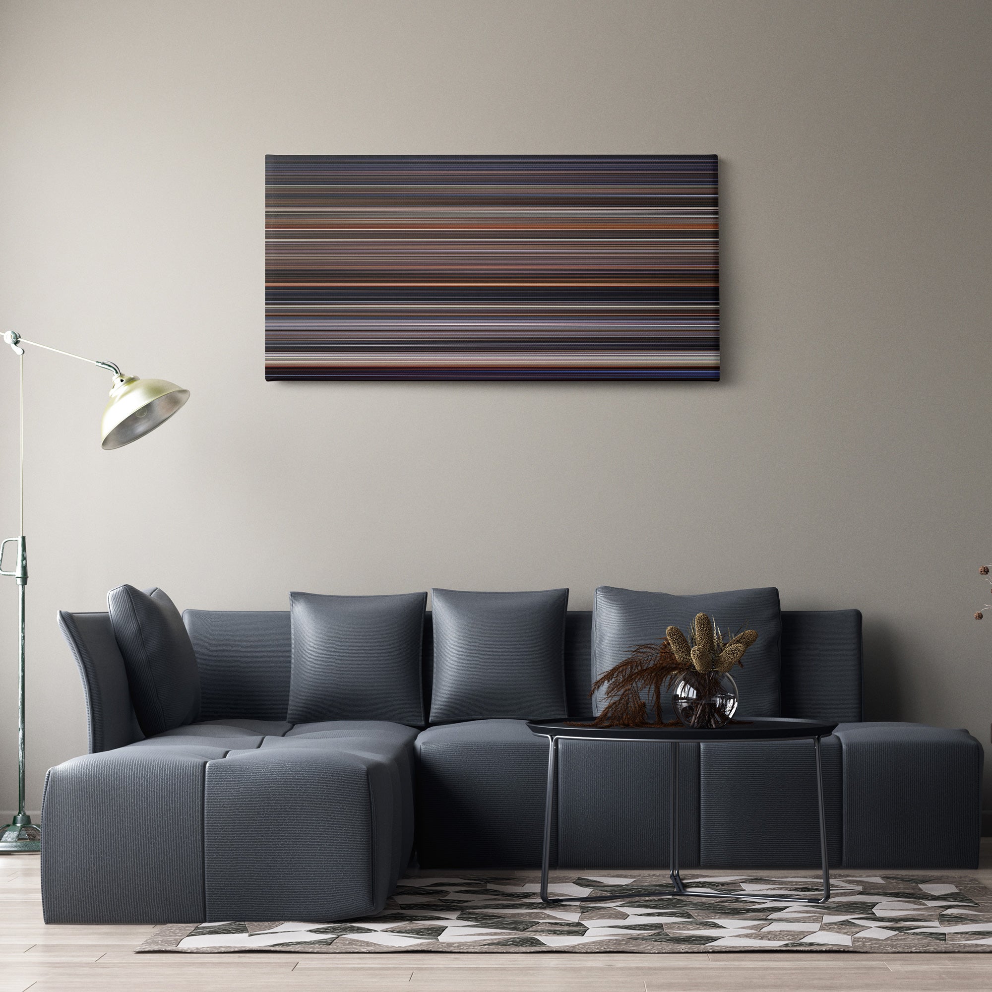 E.T. the Extra Terrestrial (1982) CineSpectrum Color Spectrum Canvas Print - Hanging Horizontal on Wall in Room