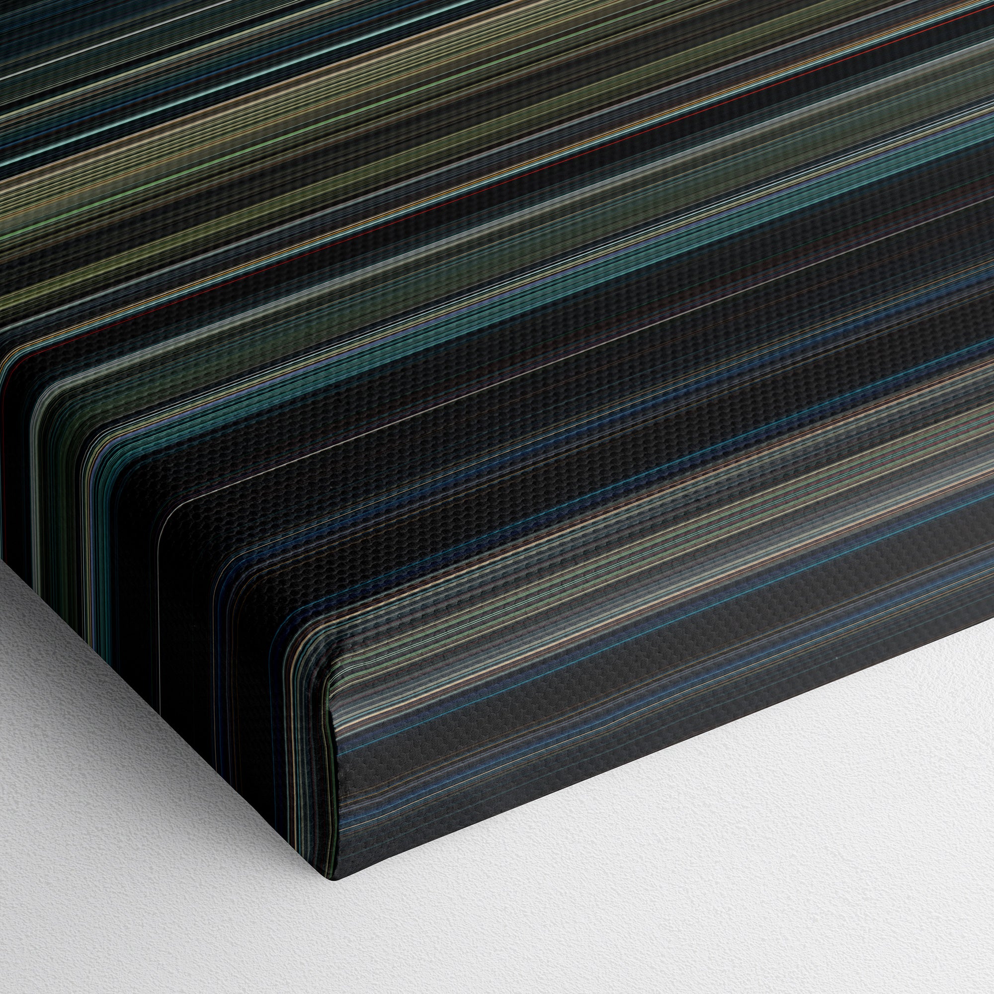 Edge of Tomorrow (2014) CineSpectrum Color Spectrum Canvas Print - Close Up of Bottom of Print
