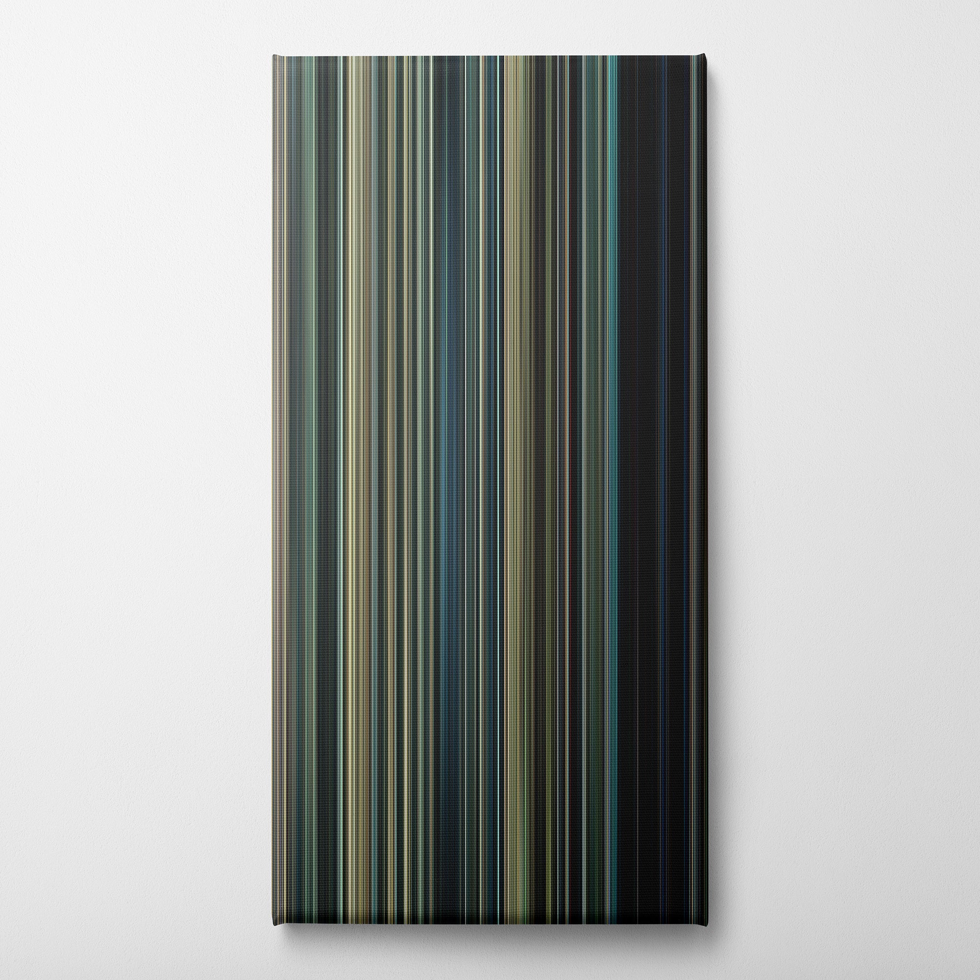 Edge of Tomorrow (2014) CineSpectrum Color Spectrum Canvas Print - Vertical on Wall