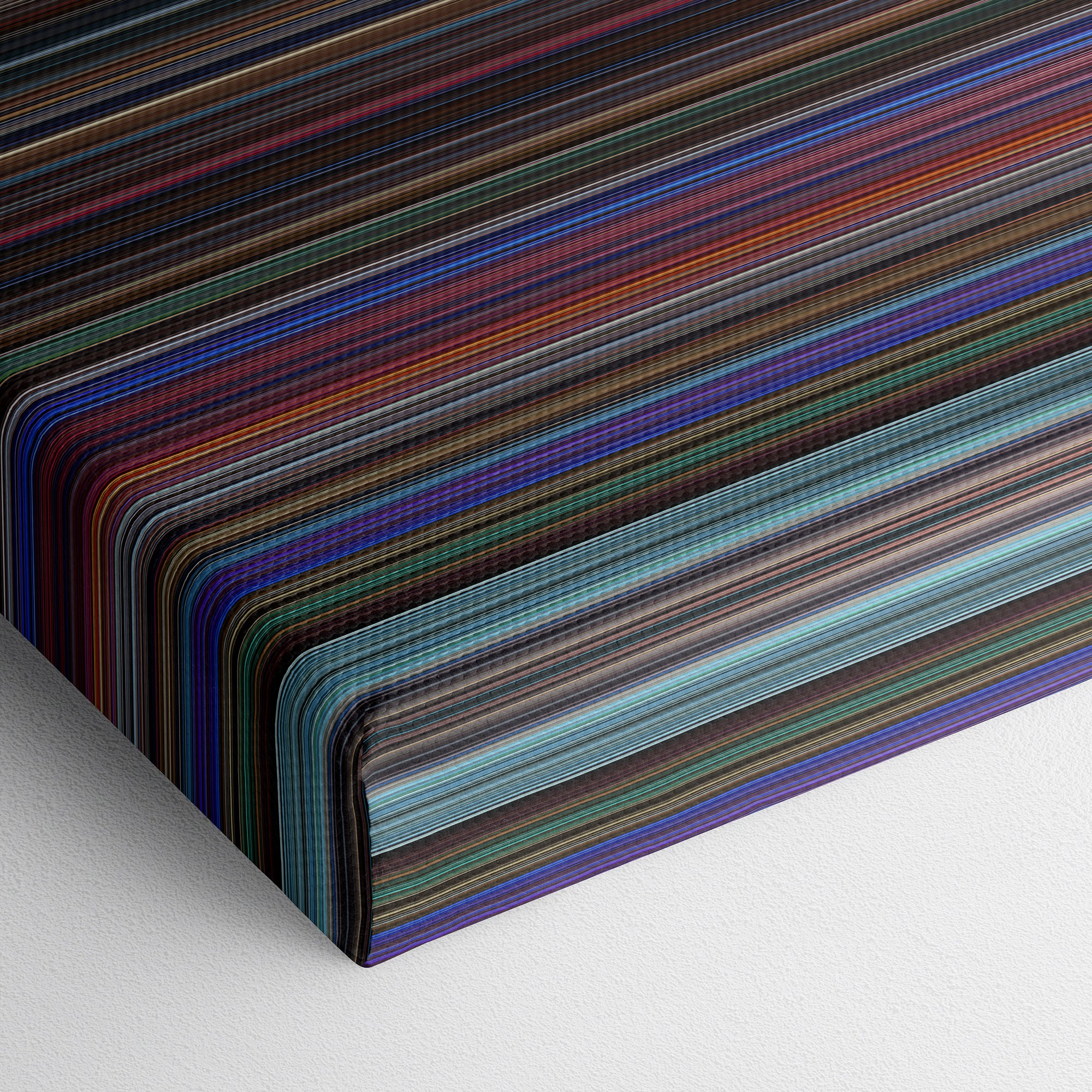 Elvis (2022) CineSpectrum Color Spectrum Canvas Print - Close Up of Bottom of Print