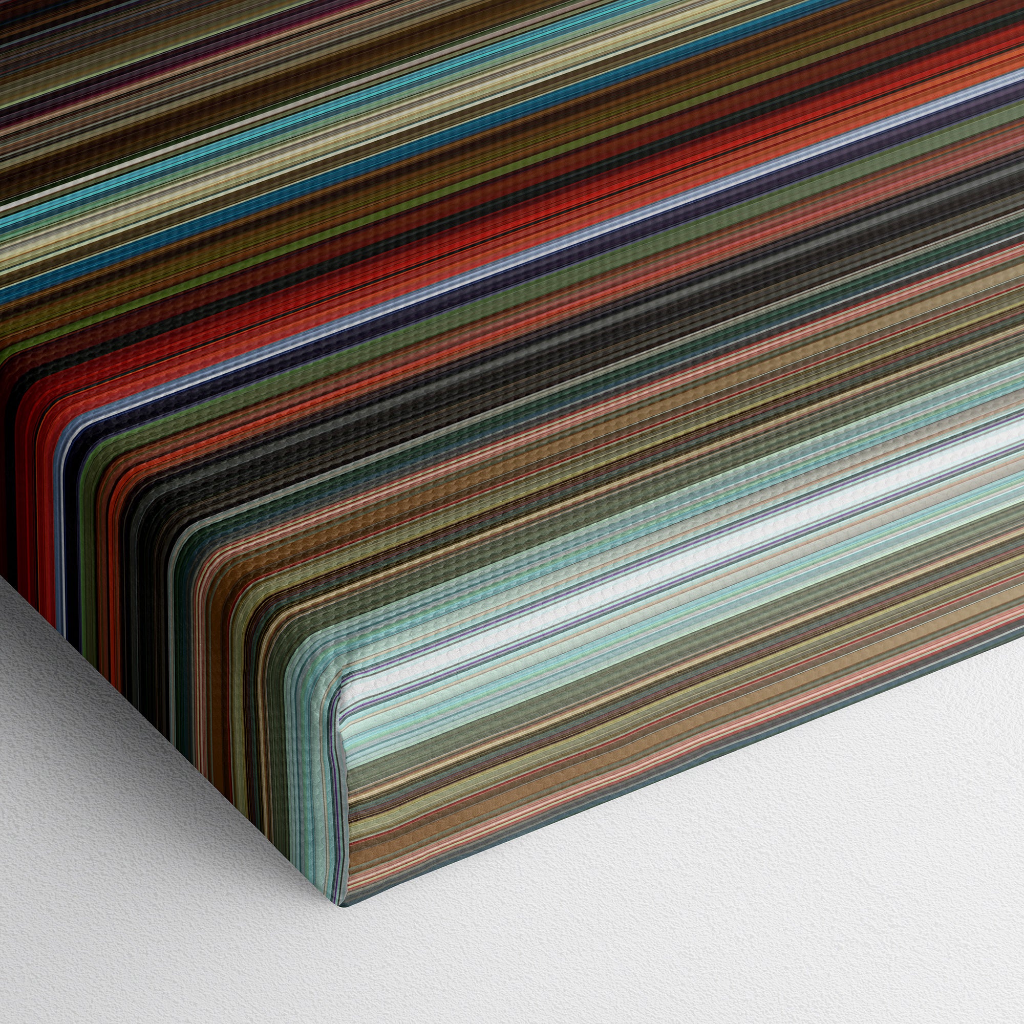 Endless Poetry (2016) CineSpectrum Color Spectrum Canvas Print - Close Up of Bottom of Print