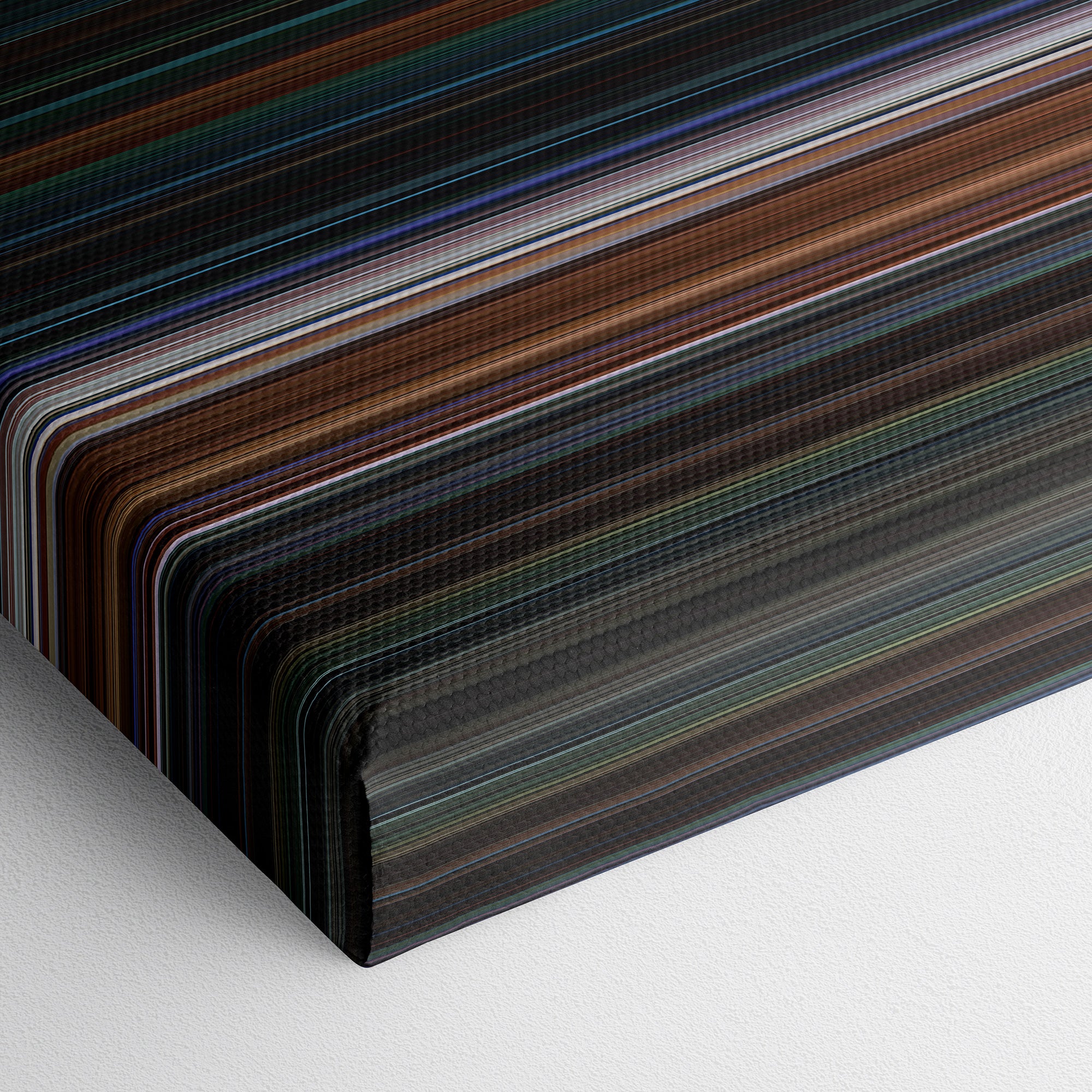 Escape From New York (1981) CineSpectrum Color Spectrum Canvas Print - Close Up of Bottom of Print