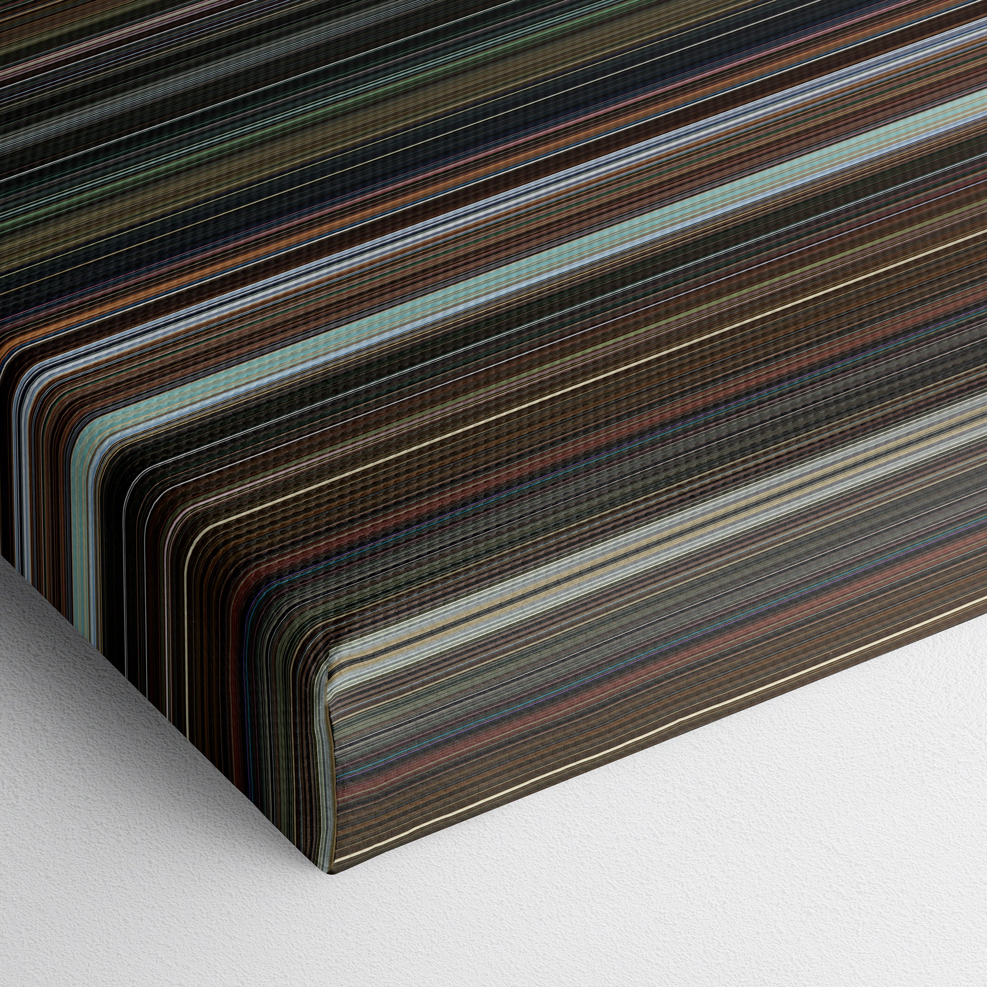 Everything Everywhere All at Once (2022) CineSpectrum Color Spectrum Canvas Print - Close Up of Bottom of Print