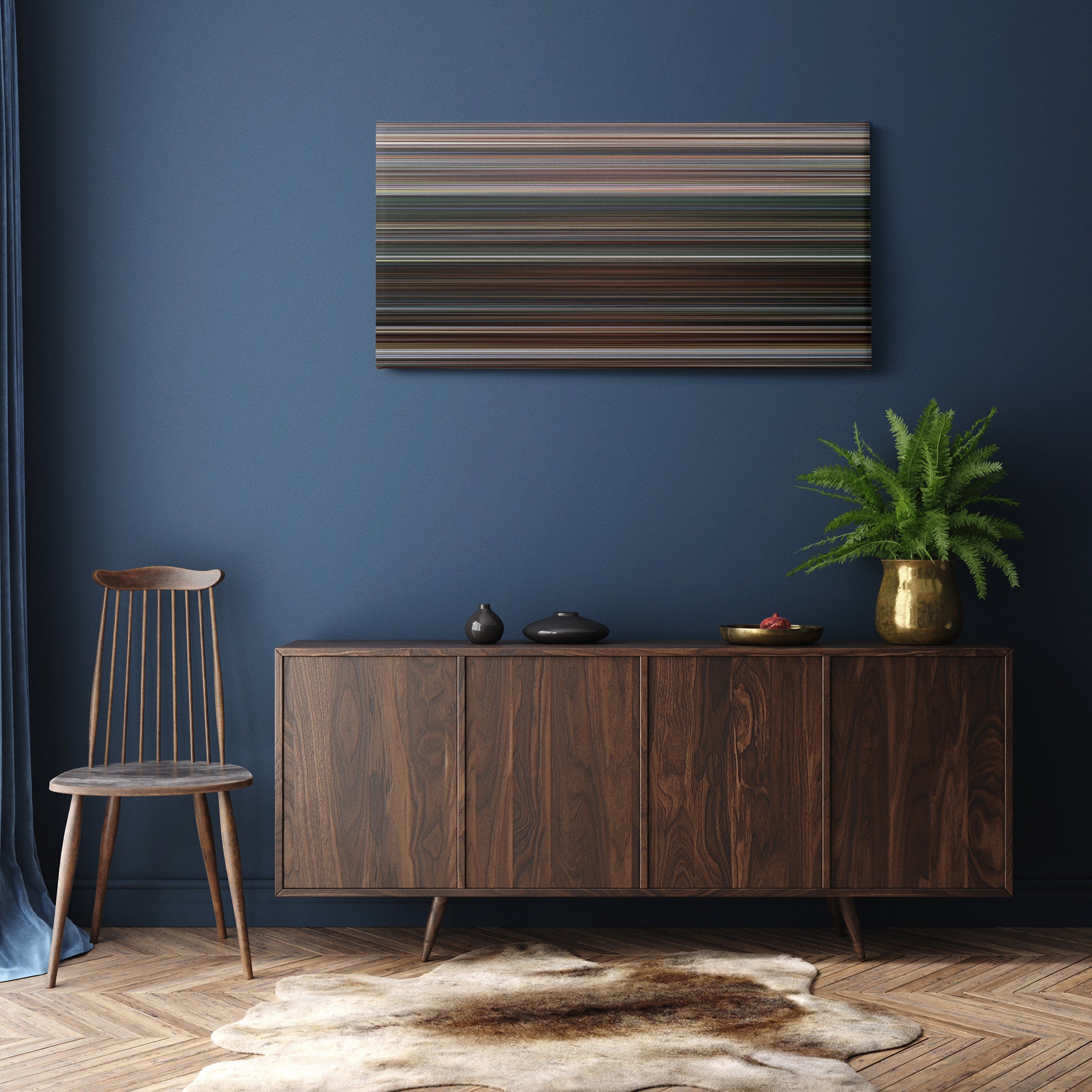 Face Off (1997) CineSpectrum Color Spectrum Canvas Print - Hanging Horizontal on Wall in Room