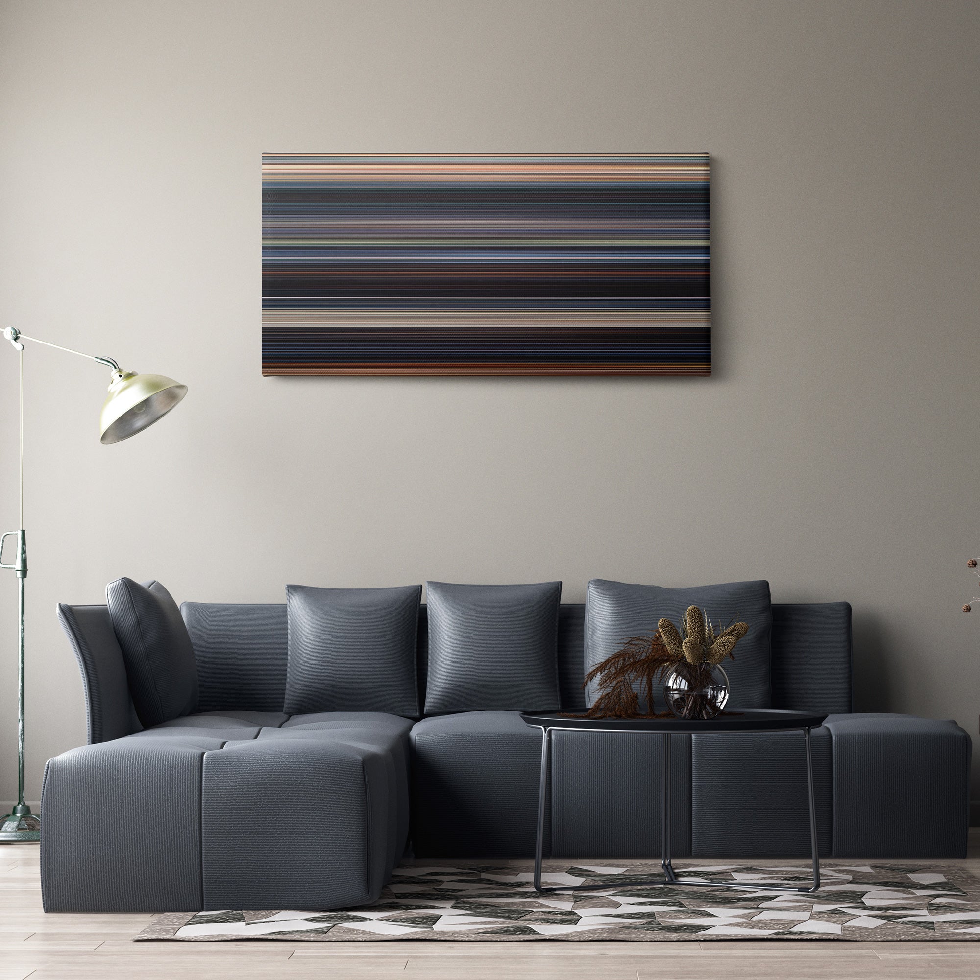 Fast & Furious 6 (2013) CineSpectrum Color Spectrum Canvas Print - Hanging Horizontal on Wall in Room