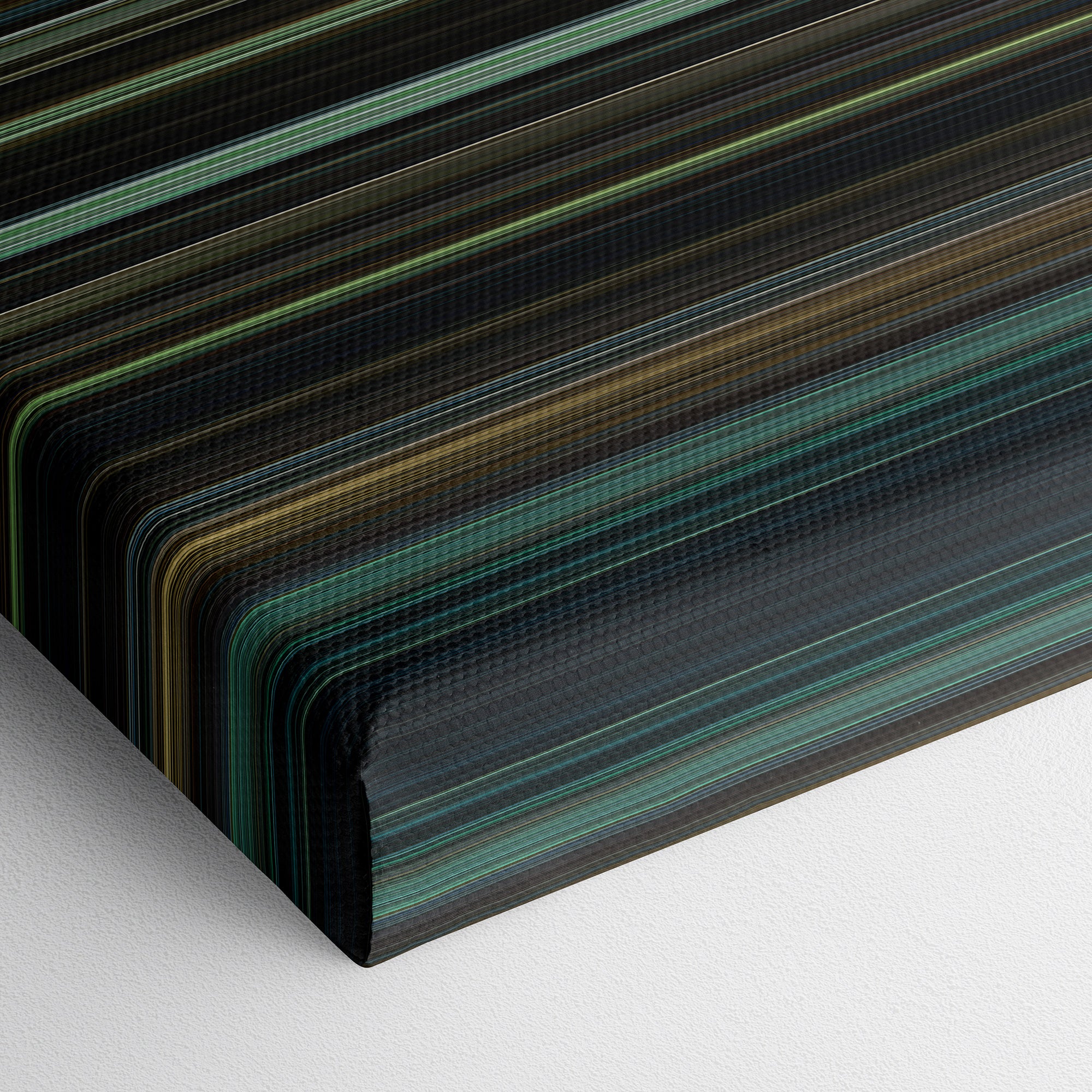 Fight Club (1999) CineSpectrum Color Spectrum Canvas Print - Close Up of Bottom of Print