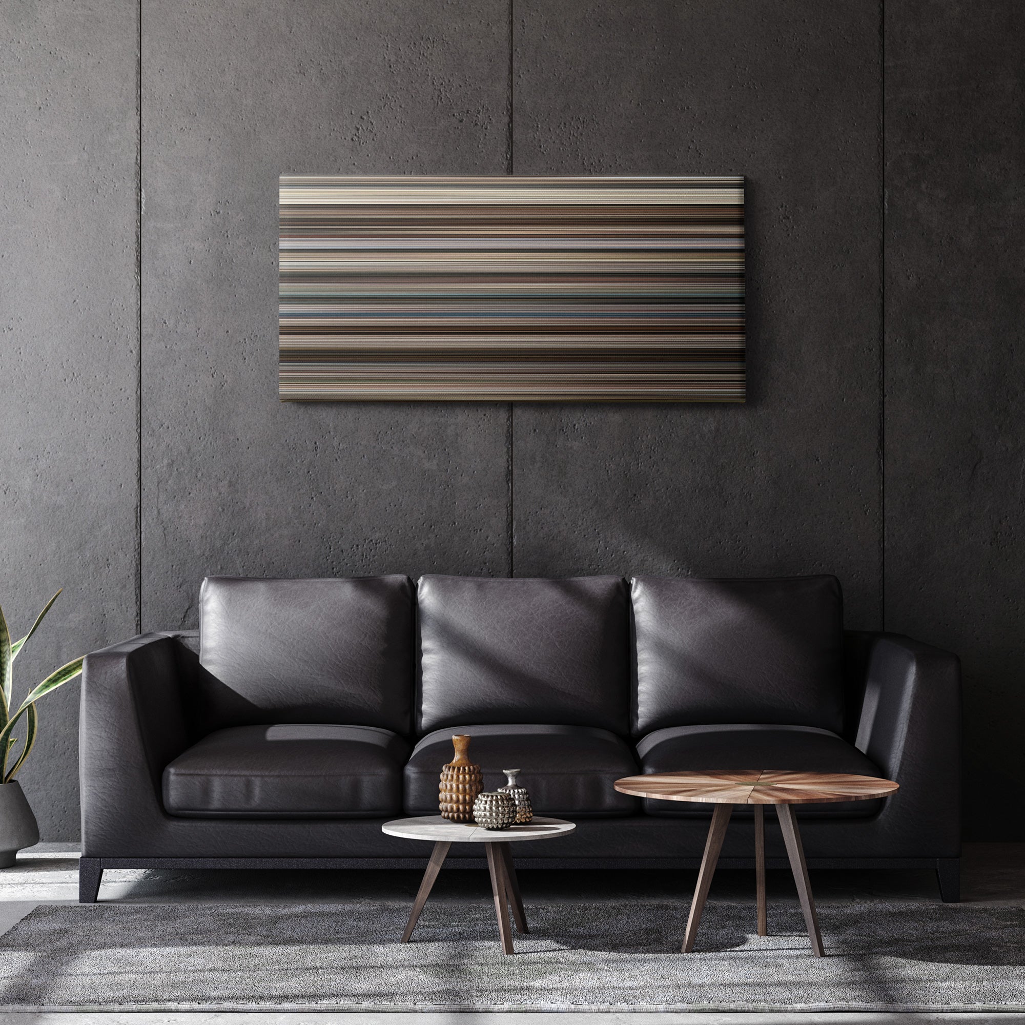 Ford v Ferrari (2019) CineSpectrum Color Spectrum Canvas Print - Hanging Horizontal on Wall in Room