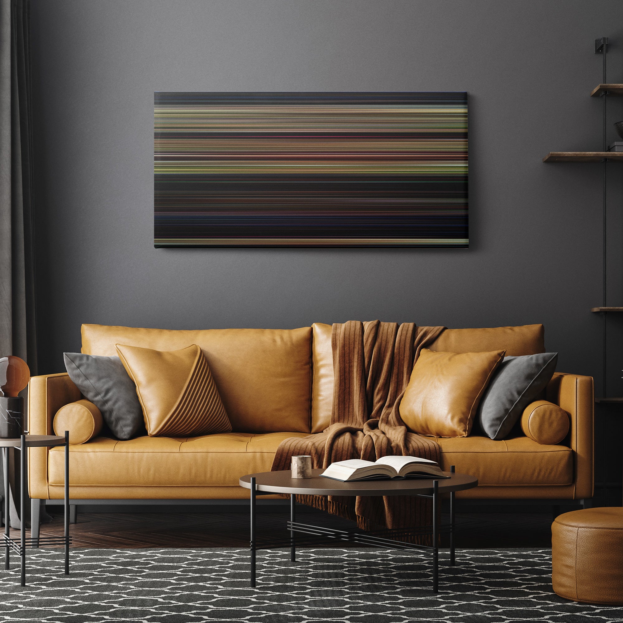 Friday the 13th A New Beginning (1985) CineSpectrum Color Spectrum Canvas Print - Hanging Horizontal on Wall in Room