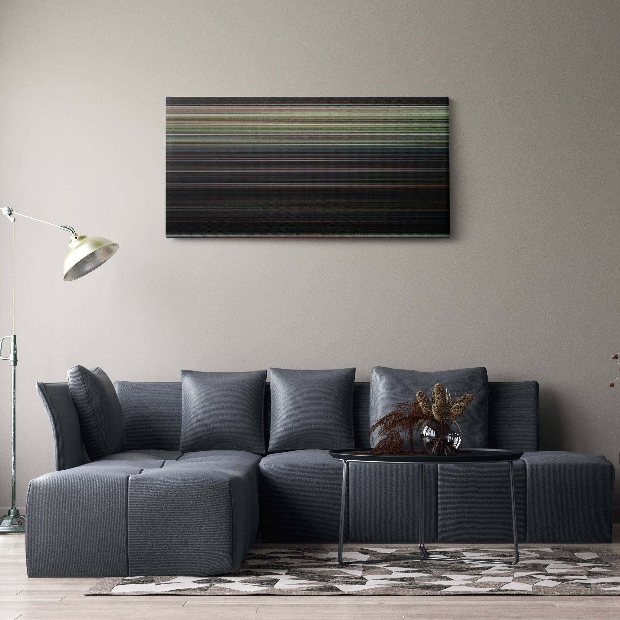 Friday the 13th (1980) CineSpectrum Color Spectrum Canvas Print - Hanging Horizontal on Wall in Room