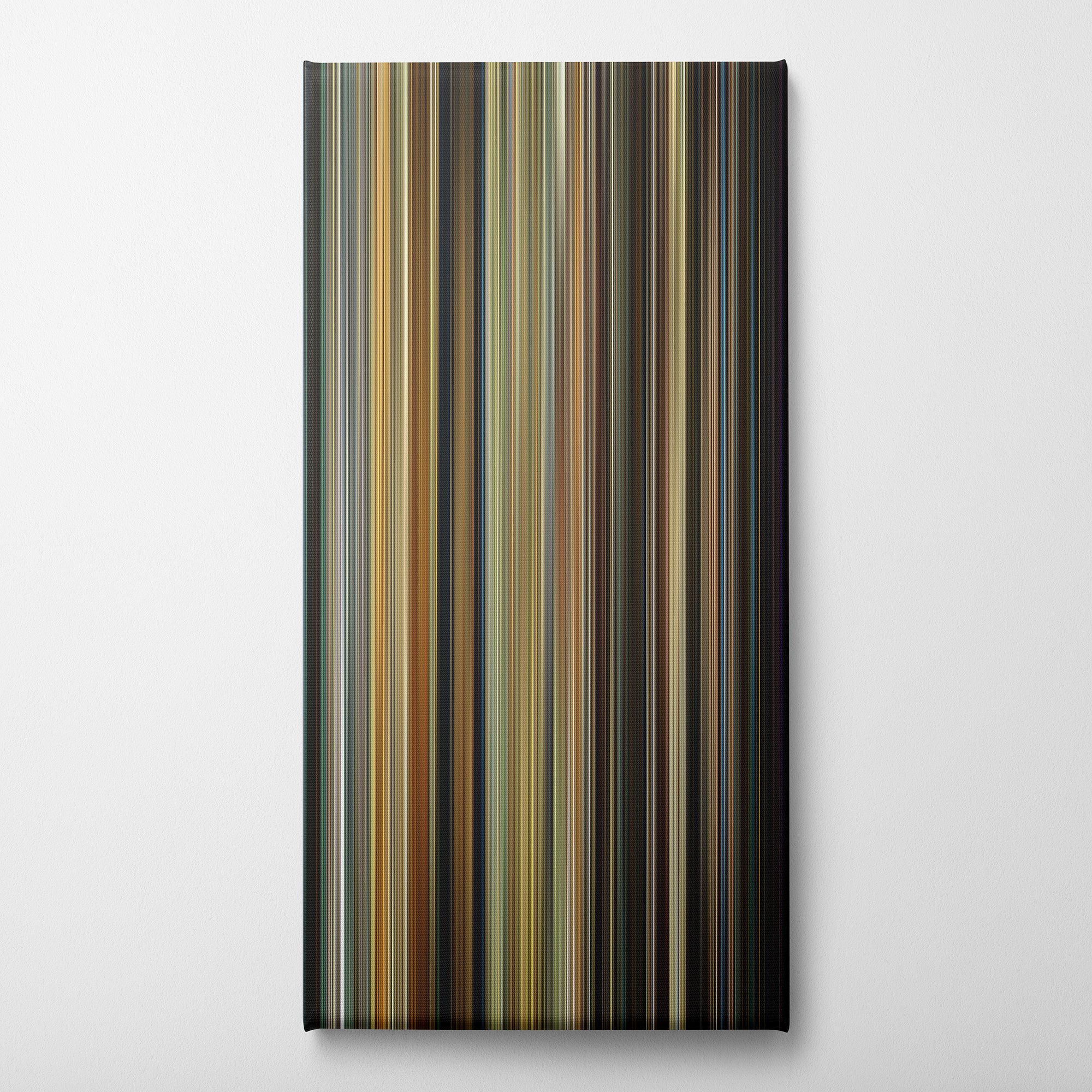 Get Out (2017) CineSpectrum Color Spectrum Canvas Print - Vertical on Wall