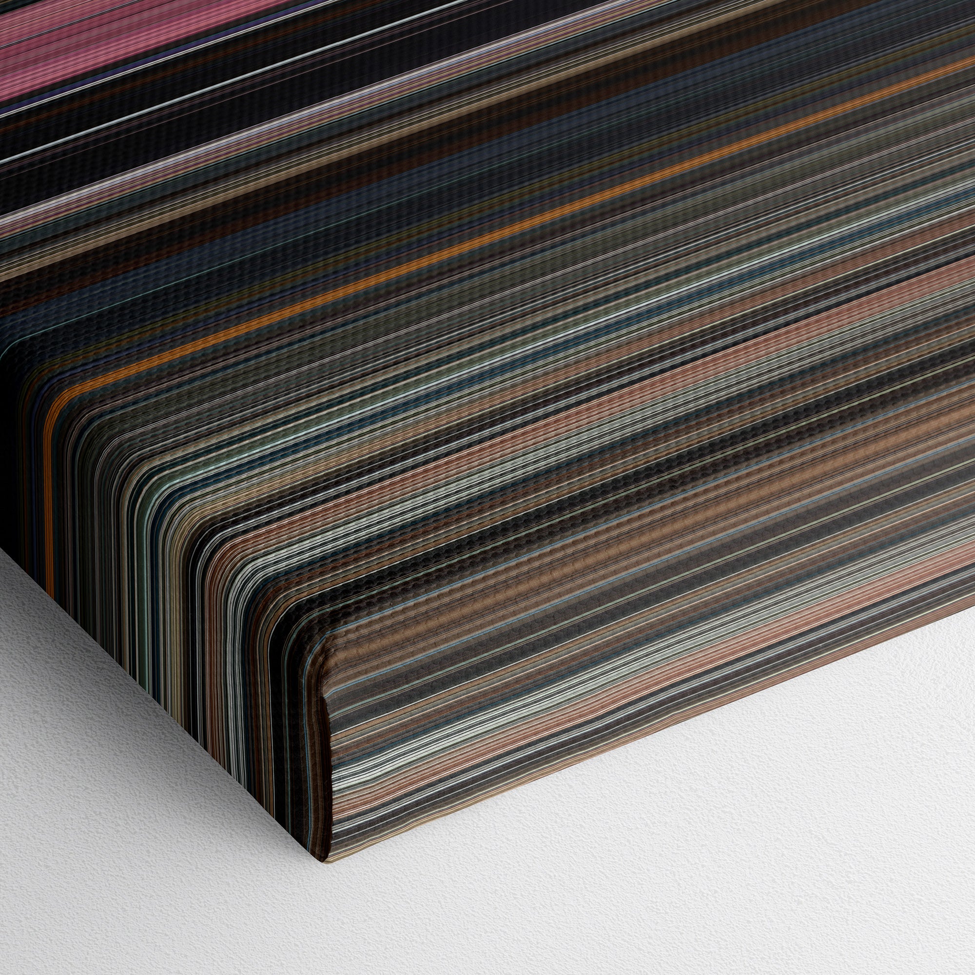 Glass (2019) CineSpectrum Color Spectrum Canvas Print - Close Up of Bottom of Print