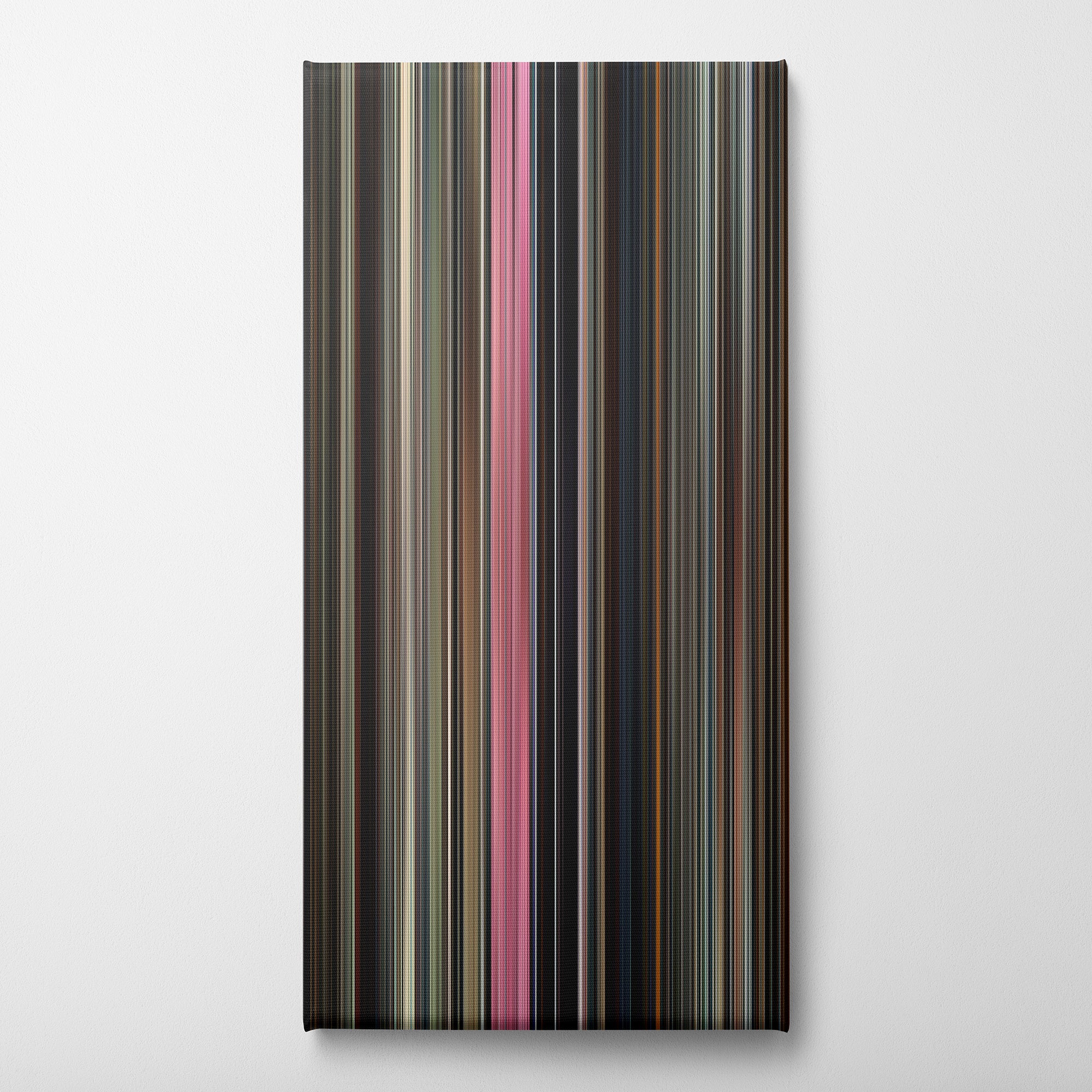 Glass (2019) CineSpectrum Color Spectrum Canvas Print - Vertical on Wall