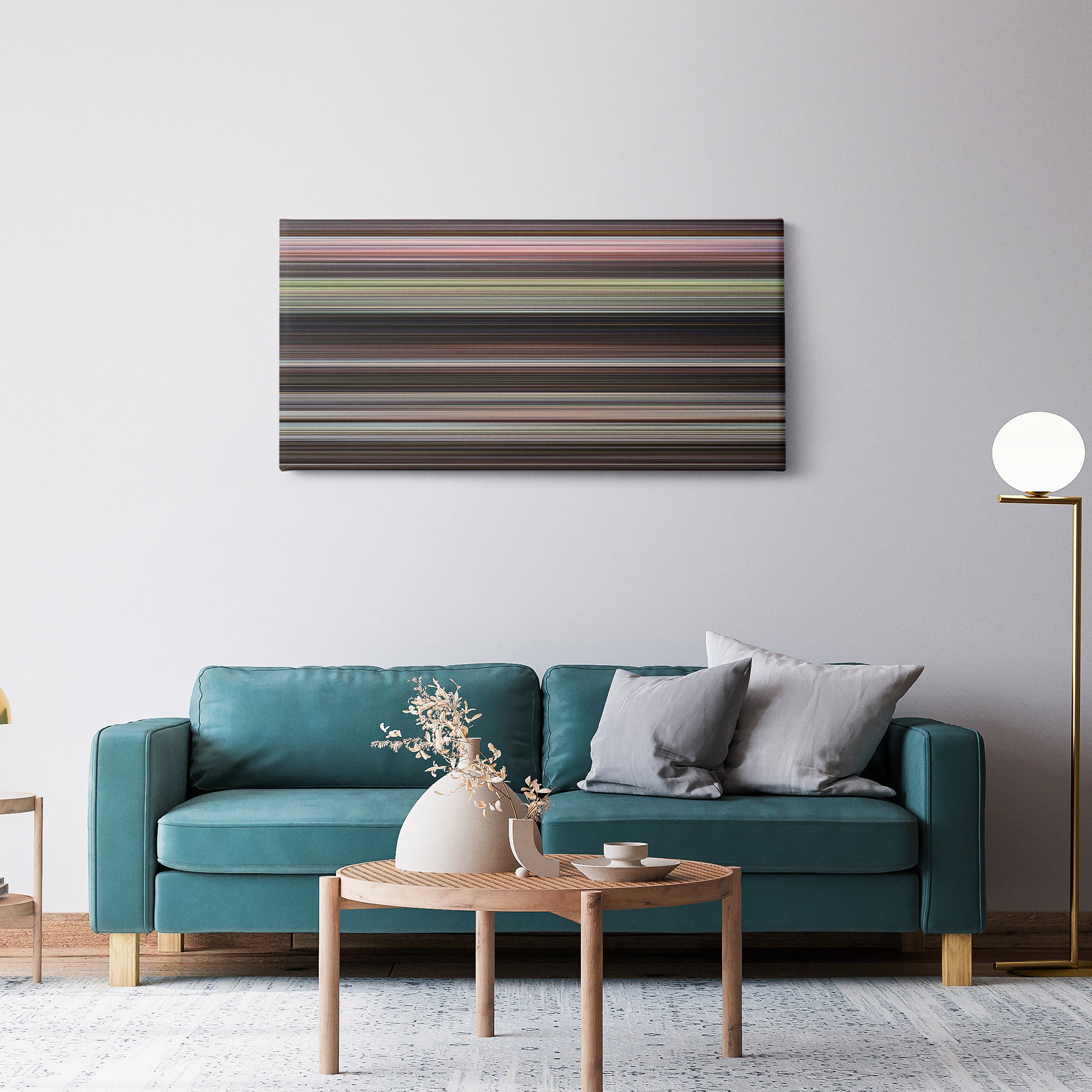 Goldfinger (1964) CineSpectrum Color Spectrum Canvas Print - Hanging Horizontal on Wall in Room