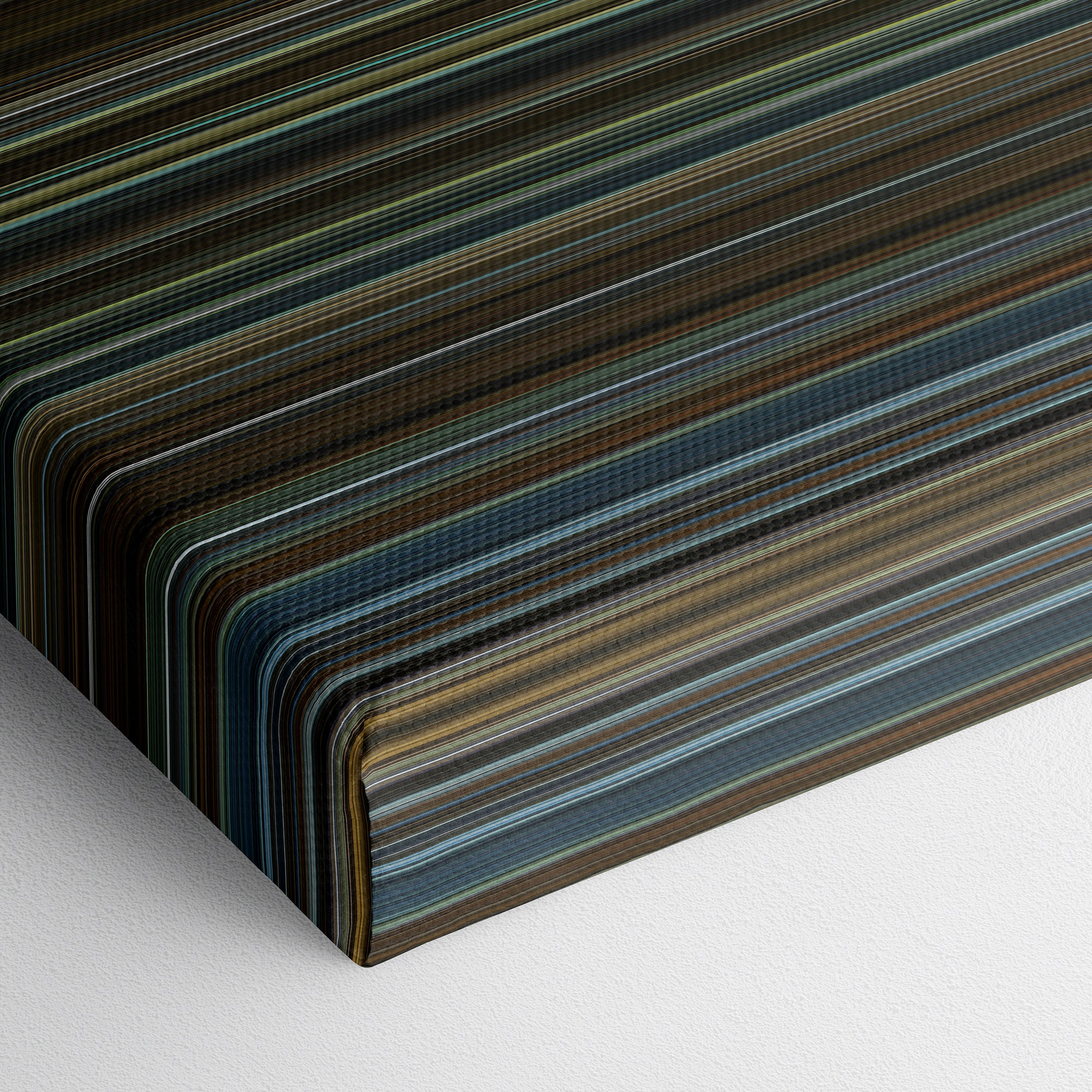 Gone Girl (2014) CineSpectrum Color Spectrum Canvas Print - Close Up of Bottom of Print