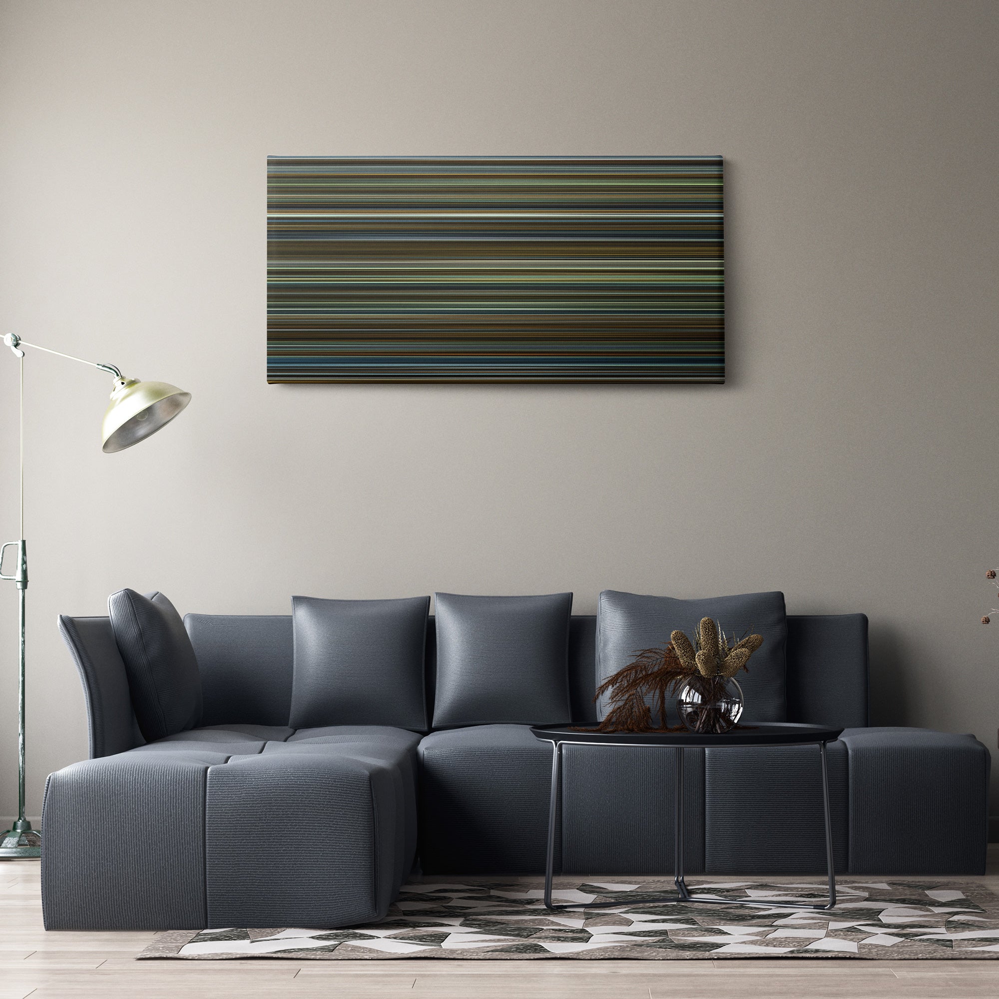 Gone Girl (2014) CineSpectrum Color Spectrum Canvas Print - Hanging Horizontal on Wall in Room