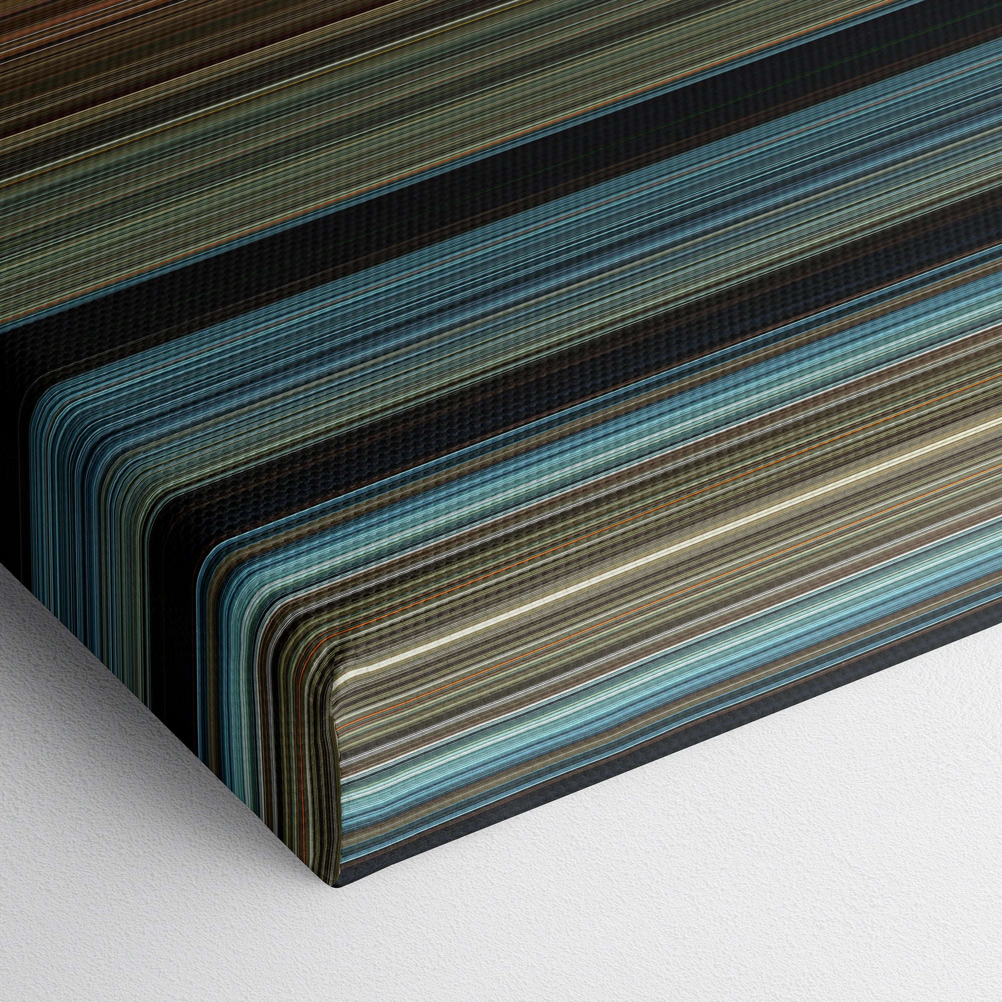 Hacksaw Ridge (2016) CineSpectrum Color Spectrum Canvas Print - Close Up of Bottom of Print