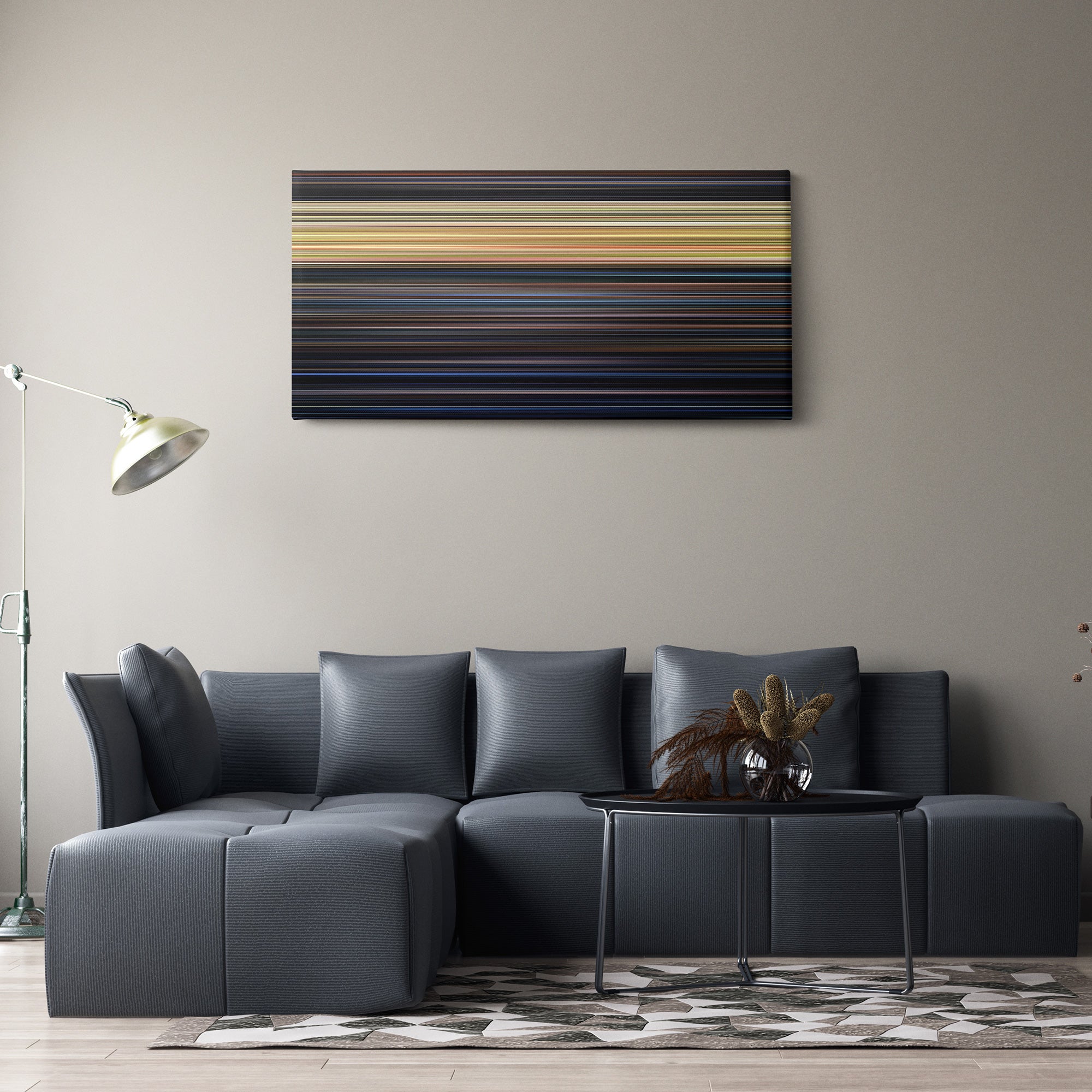 Halloween (1978) CineSpectrum Color Spectrum Canvas Print - Hanging Horizontal on Wall in Room