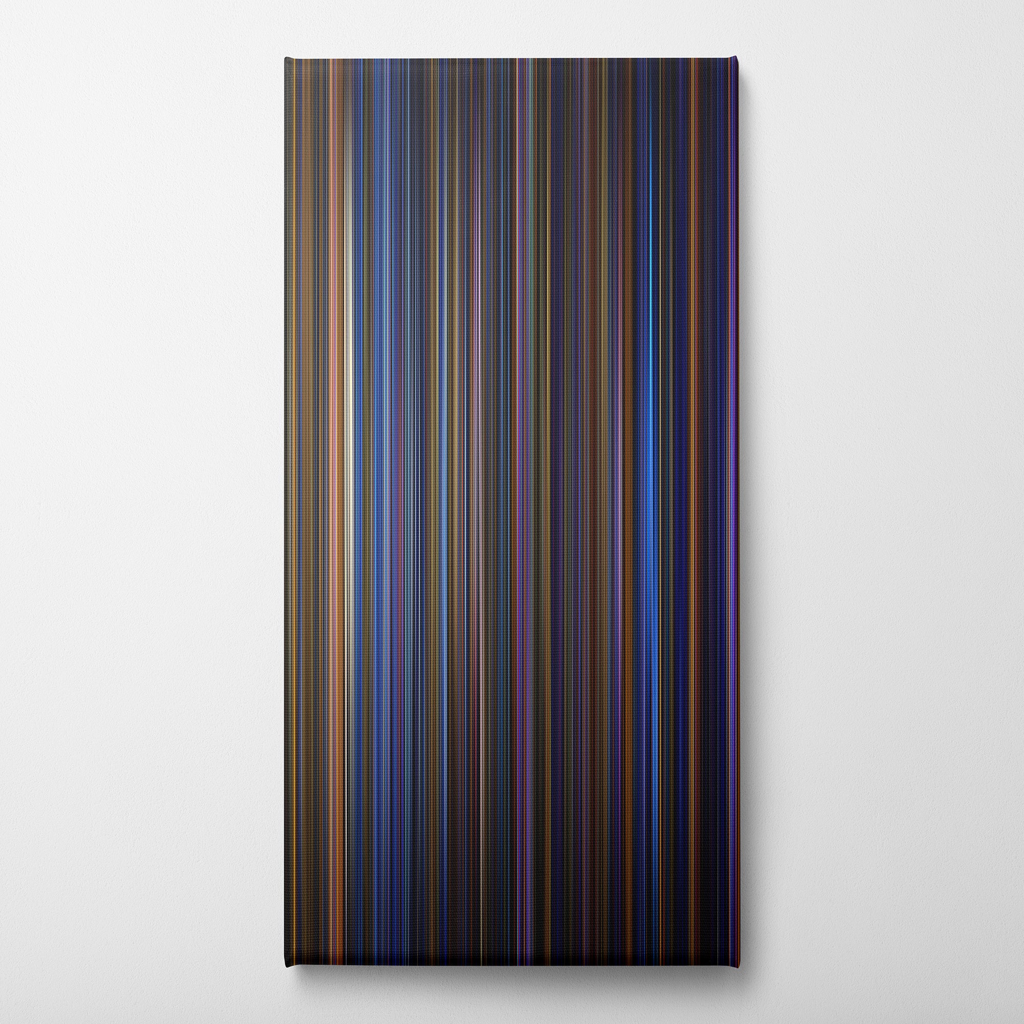 Hamilton (2020) CineSpectrum Color Spectrum Canvas Print - Vertical on Wall