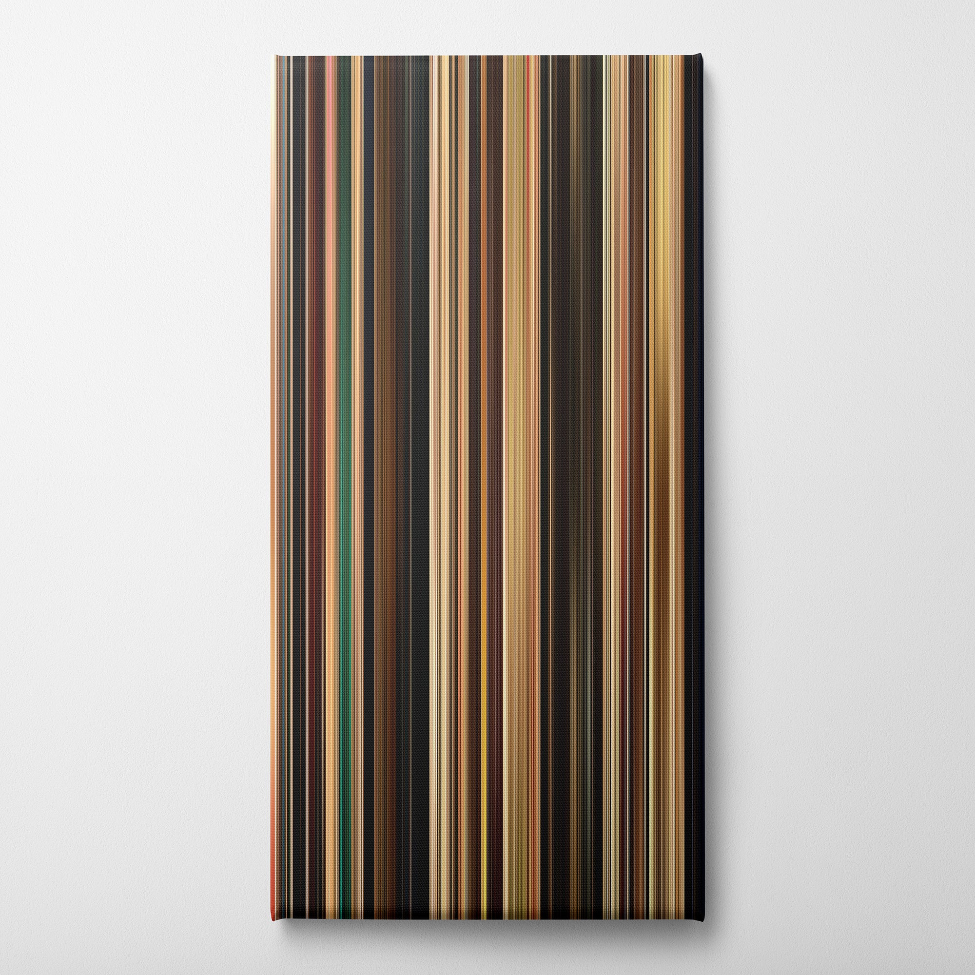 Her (2013) CineSpectrum Color Spectrum Canvas Print - Vertical on Wall