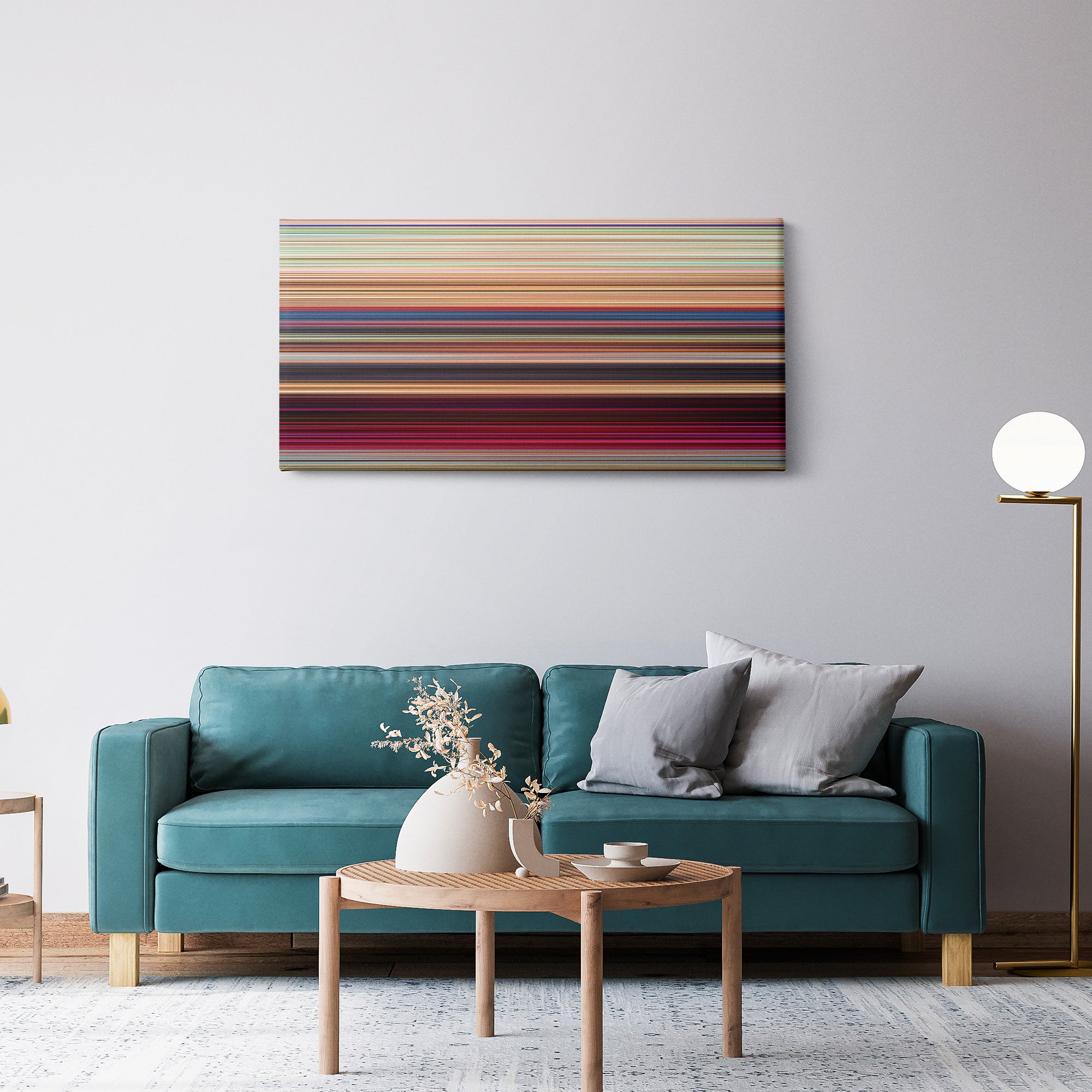 Home on the Range (2004) CineSpectrum Color Spectrum Canvas Print - Hanging Horizontal on Wall in Room
