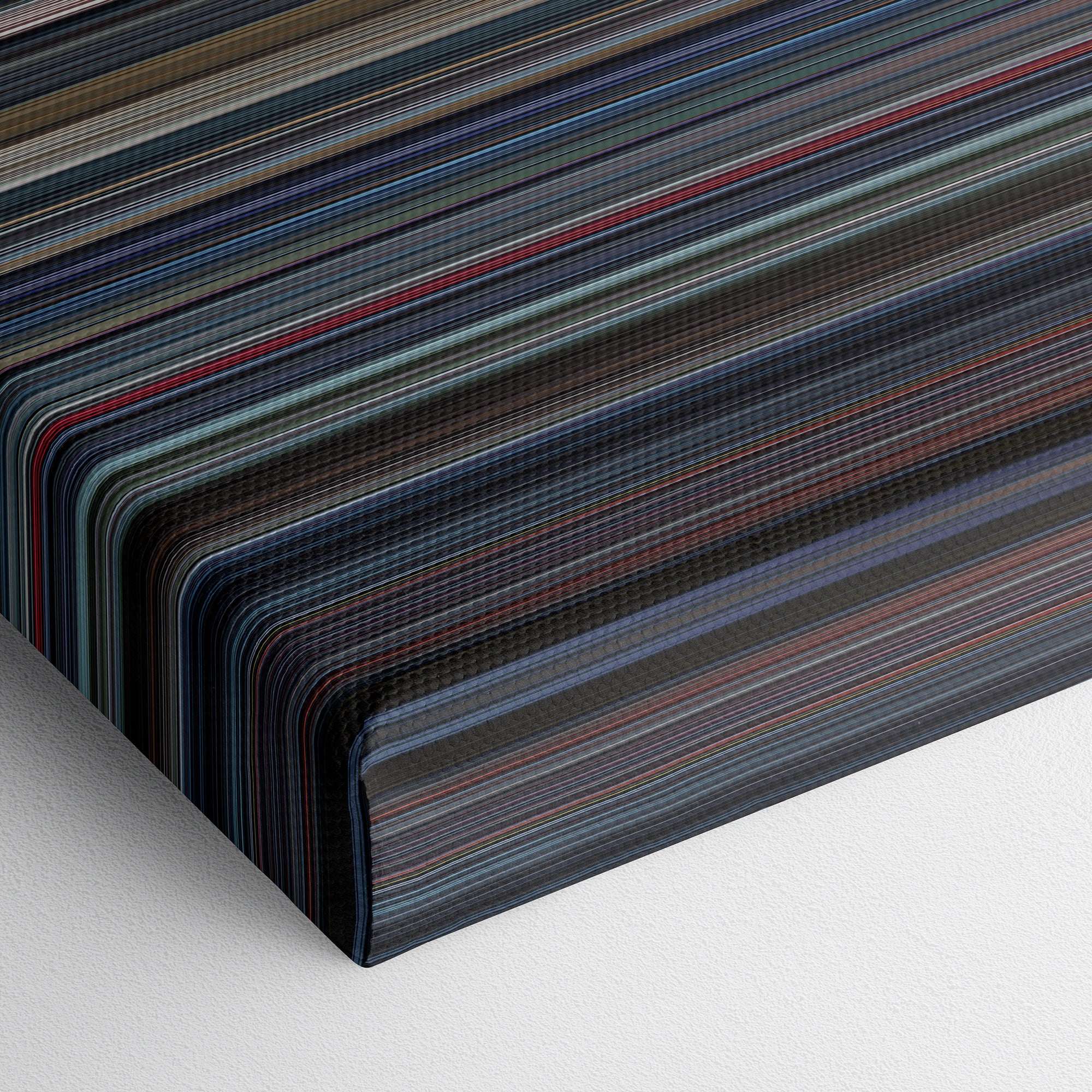 I Am Mother (2019) CineSpectrum Color Spectrum Canvas Print - Close Up of Bottom of Print