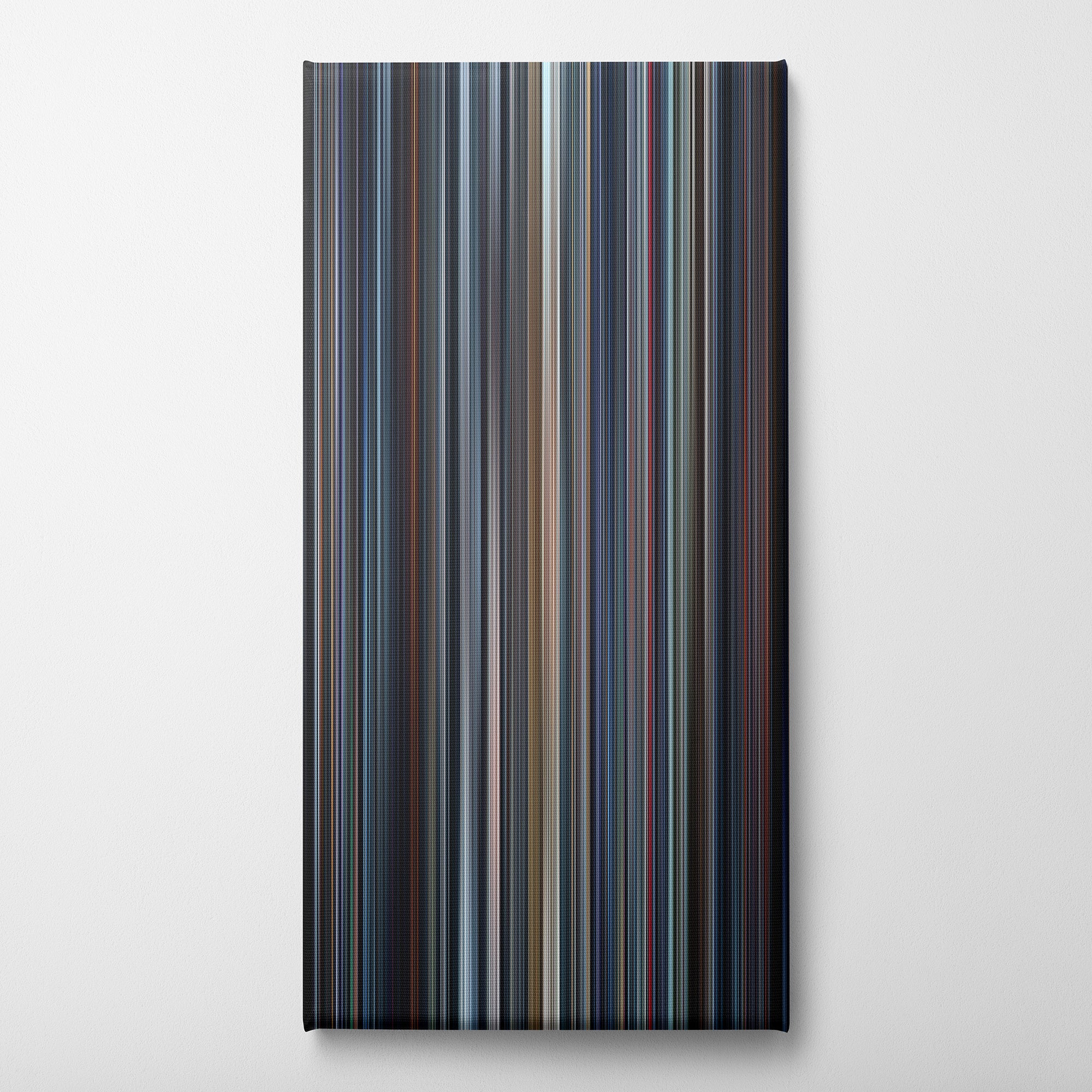 I Am Mother (2019) CineSpectrum Color Spectrum Canvas Print - Vertical on Wall