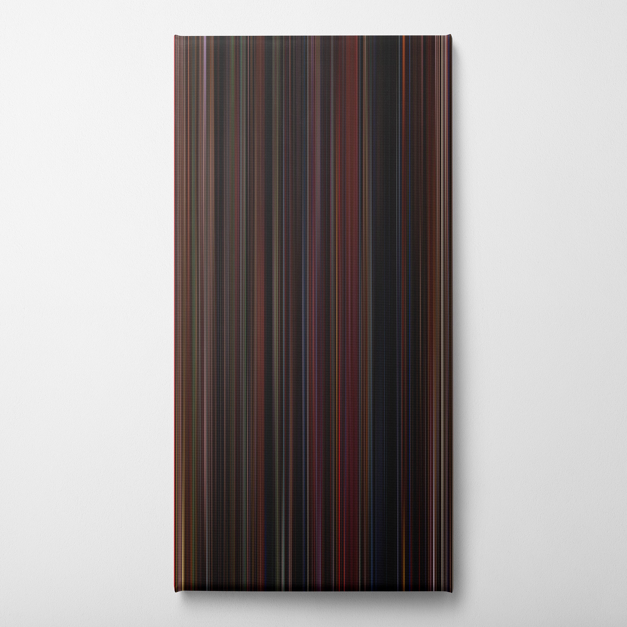 In the Mood for Love (2000) CineSpectrum Color Spectrum Canvas Print - Vertical on Wall