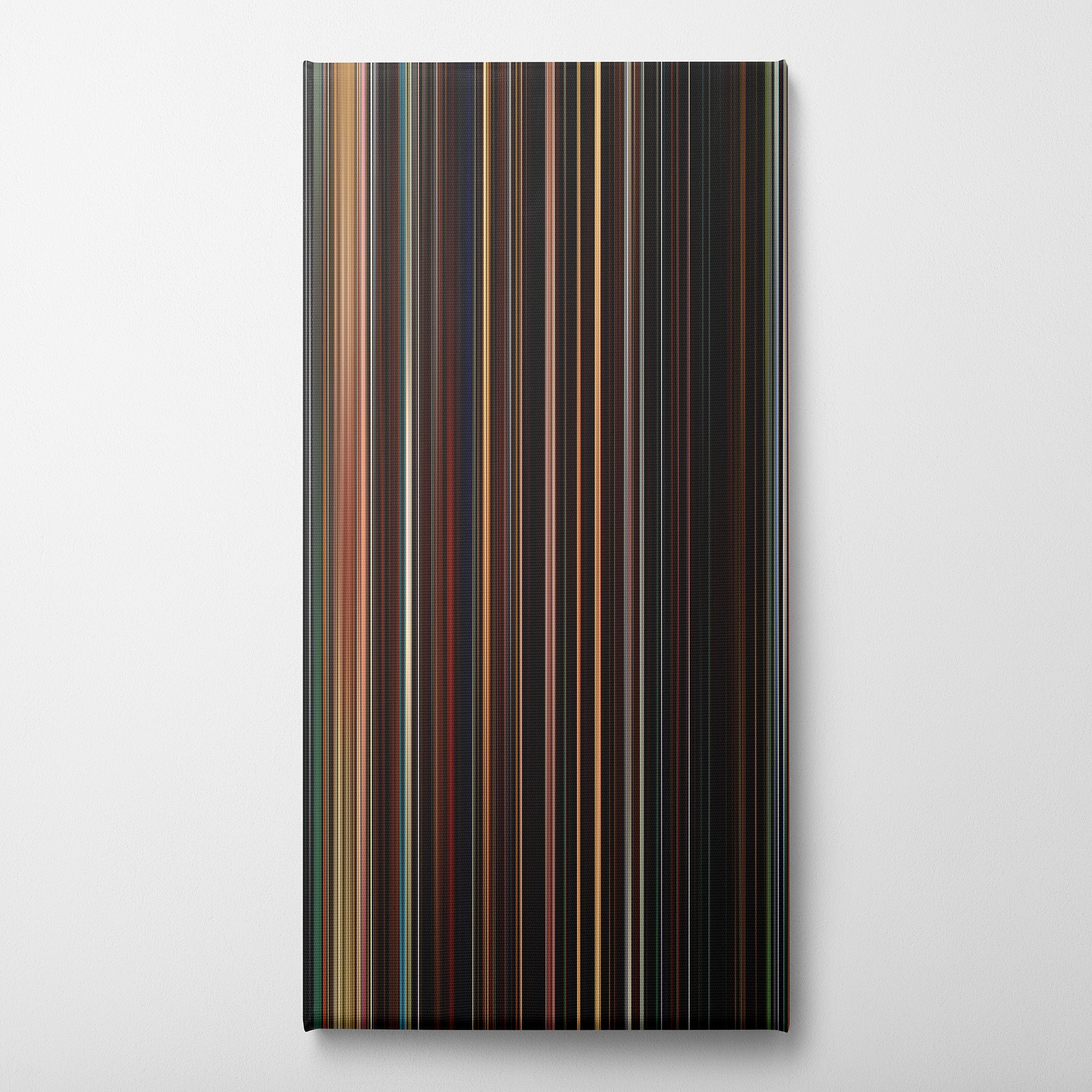 Inland Empire (2006) CineSpectrum Color Spectrum Canvas Print - Vertical on Wall