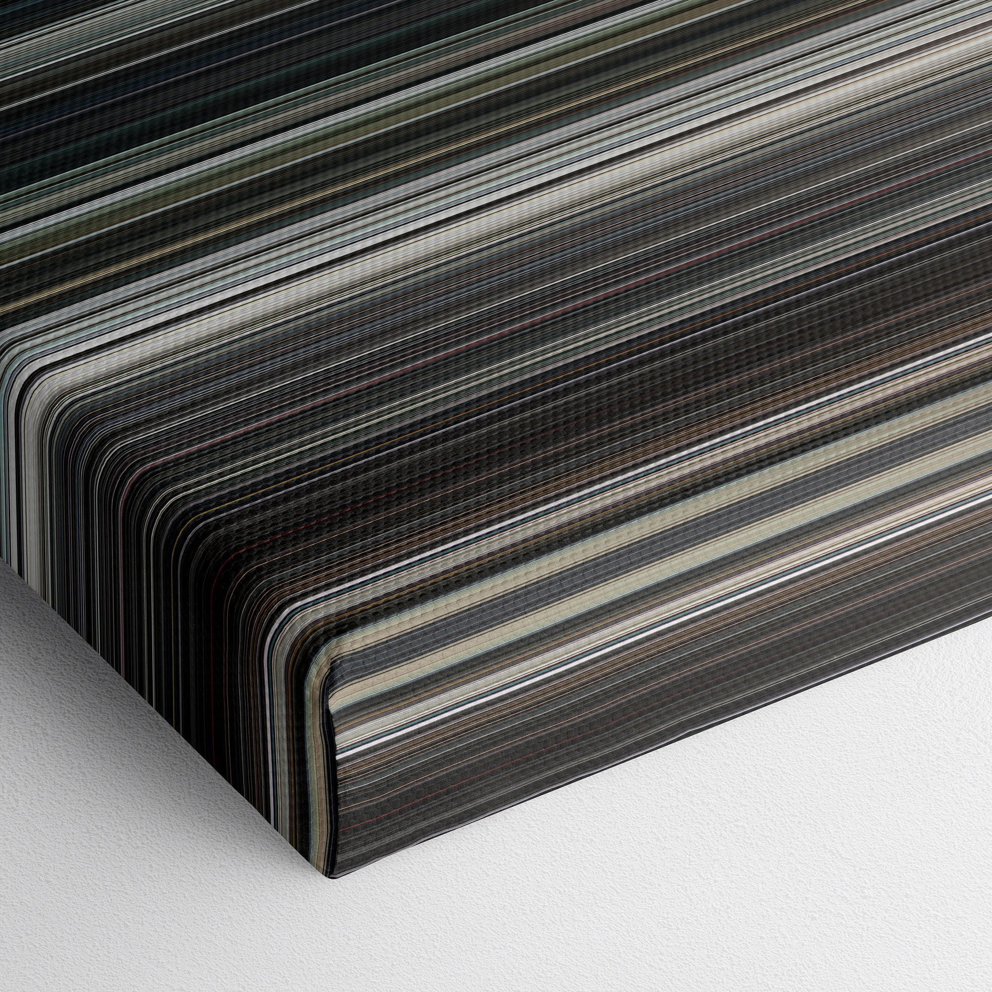 Interstellar (2014) CineSpectrum Color Spectrum Canvas Print - Close Up of Bottom of Print